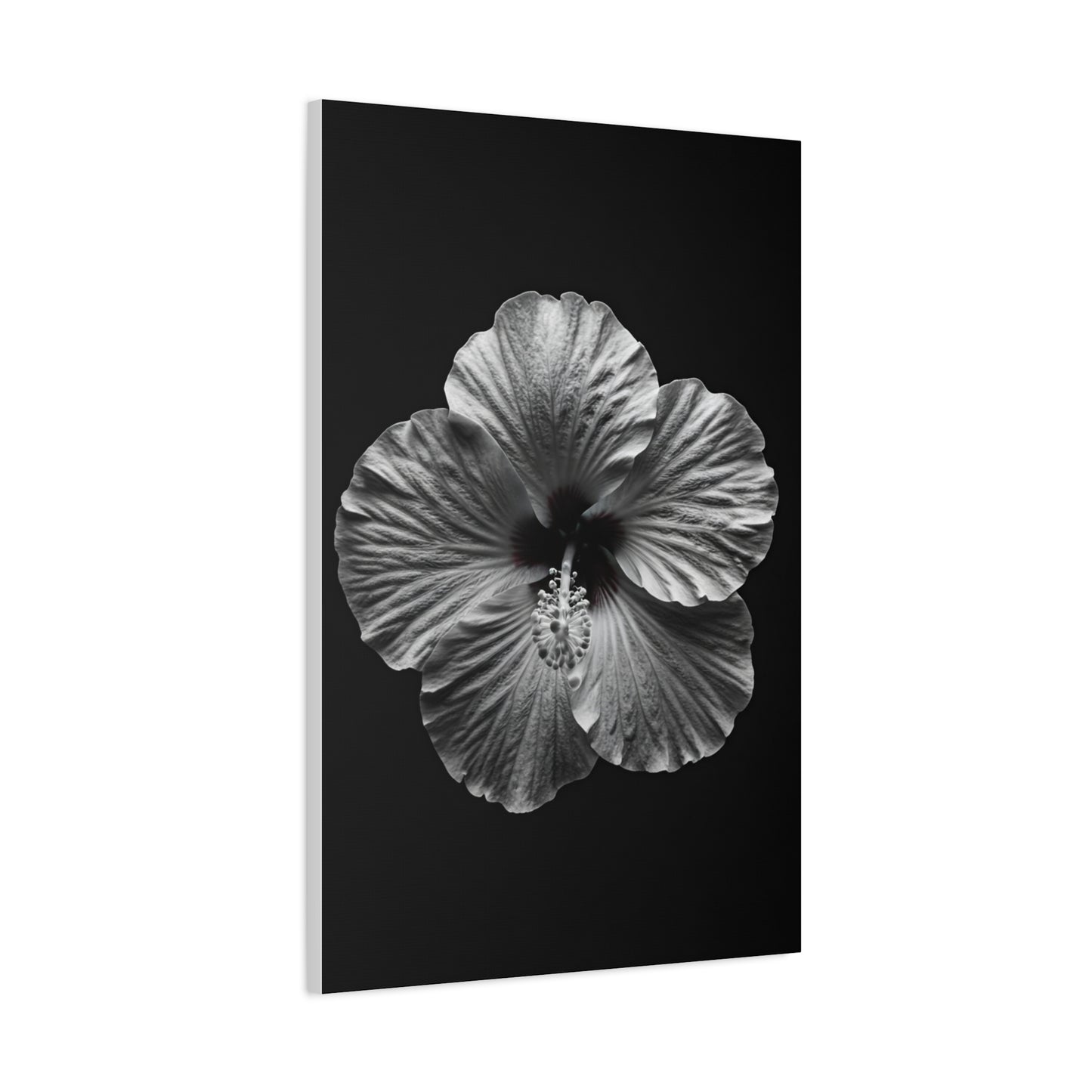 Monochrome Hibiscus Elegance Wall Art & Canvas Prints