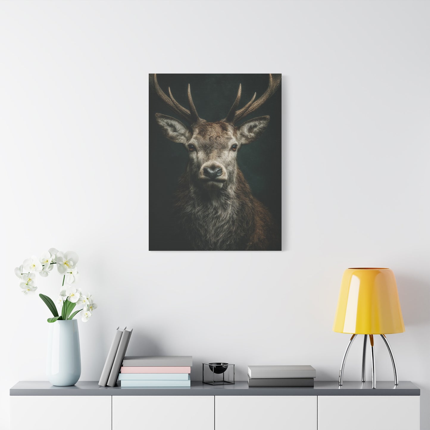 Majestic Crowned Red Stag Portrait Wall Art & Canvas Print