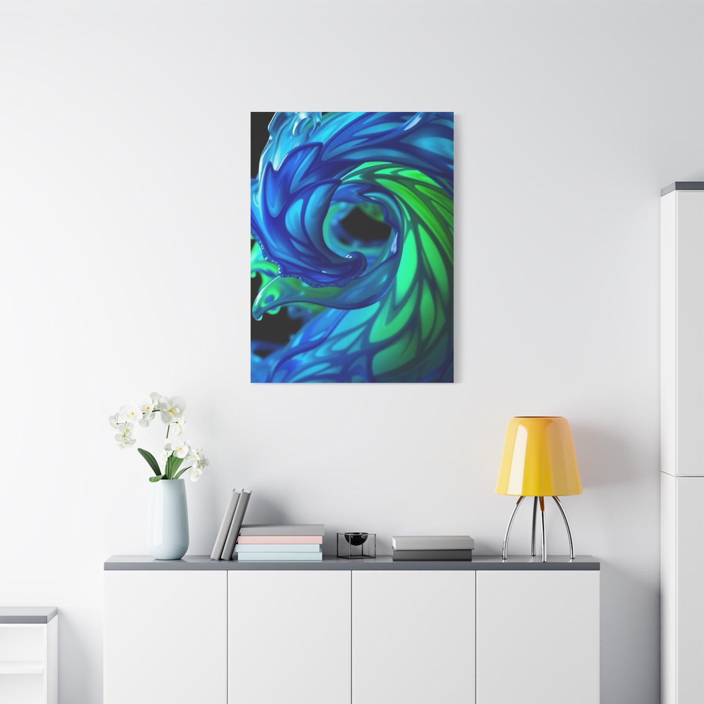 Masterpiece Blue & Green Art Vision Wall Art & Canvas Print