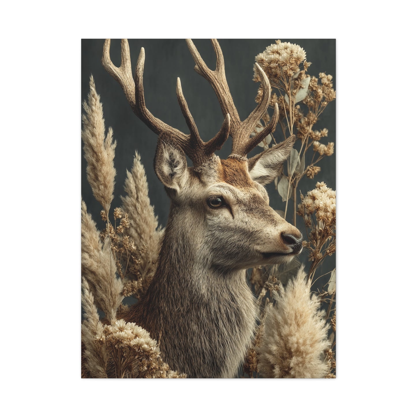 Victorian Natural History Deer Study Wall Art & Canvas Print
