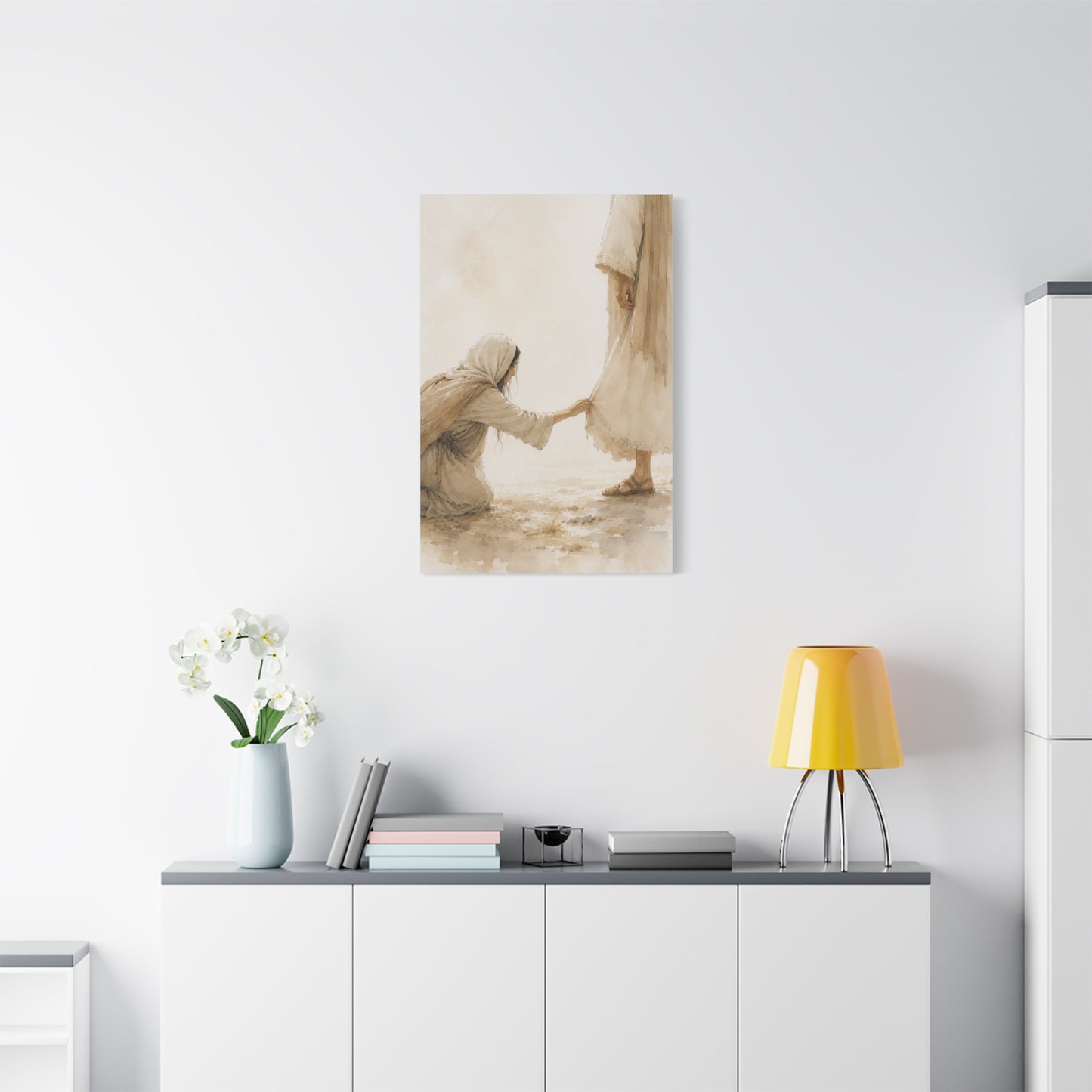 Healing Faith Watercolor Scripture Wall Art & Canvas Print
