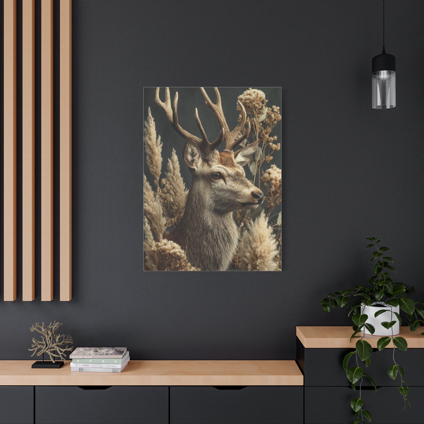 Victorian Natural History Deer Study Wall Art & Canvas Print