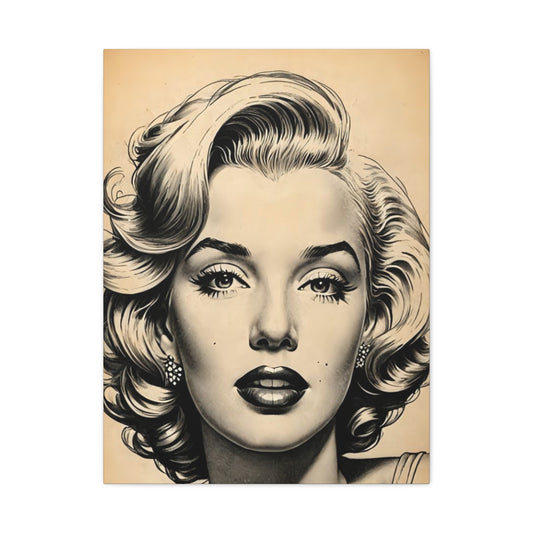 Beautiful Face Of Marilyn Monroe Wall Art & Canvas Prints