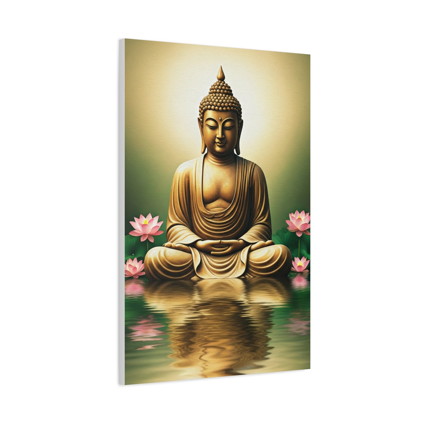 Lotus Reflection Buddha Meditation Wall Art & Canvas Prints