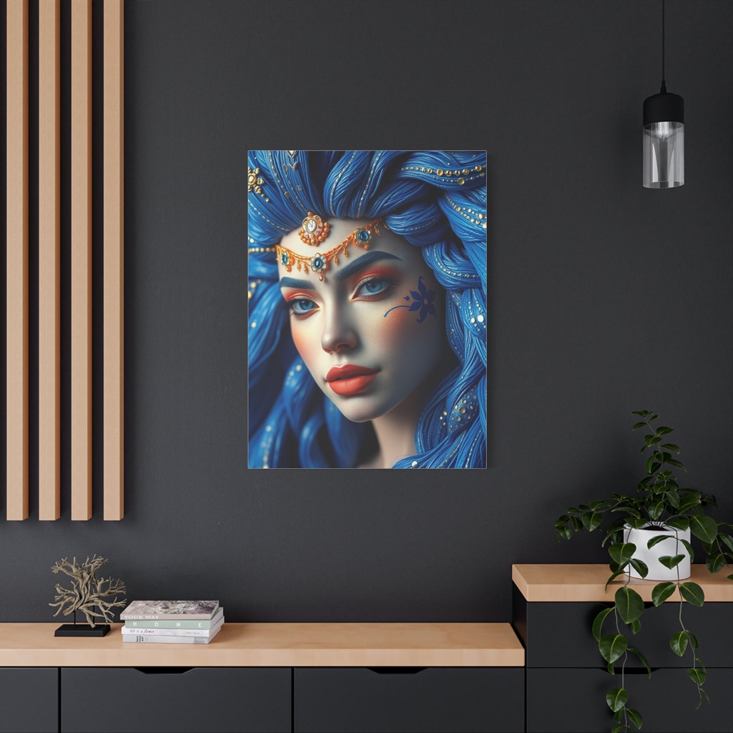 Blue & Gold Art Luxury Canvas Wall Art & Canvas Print