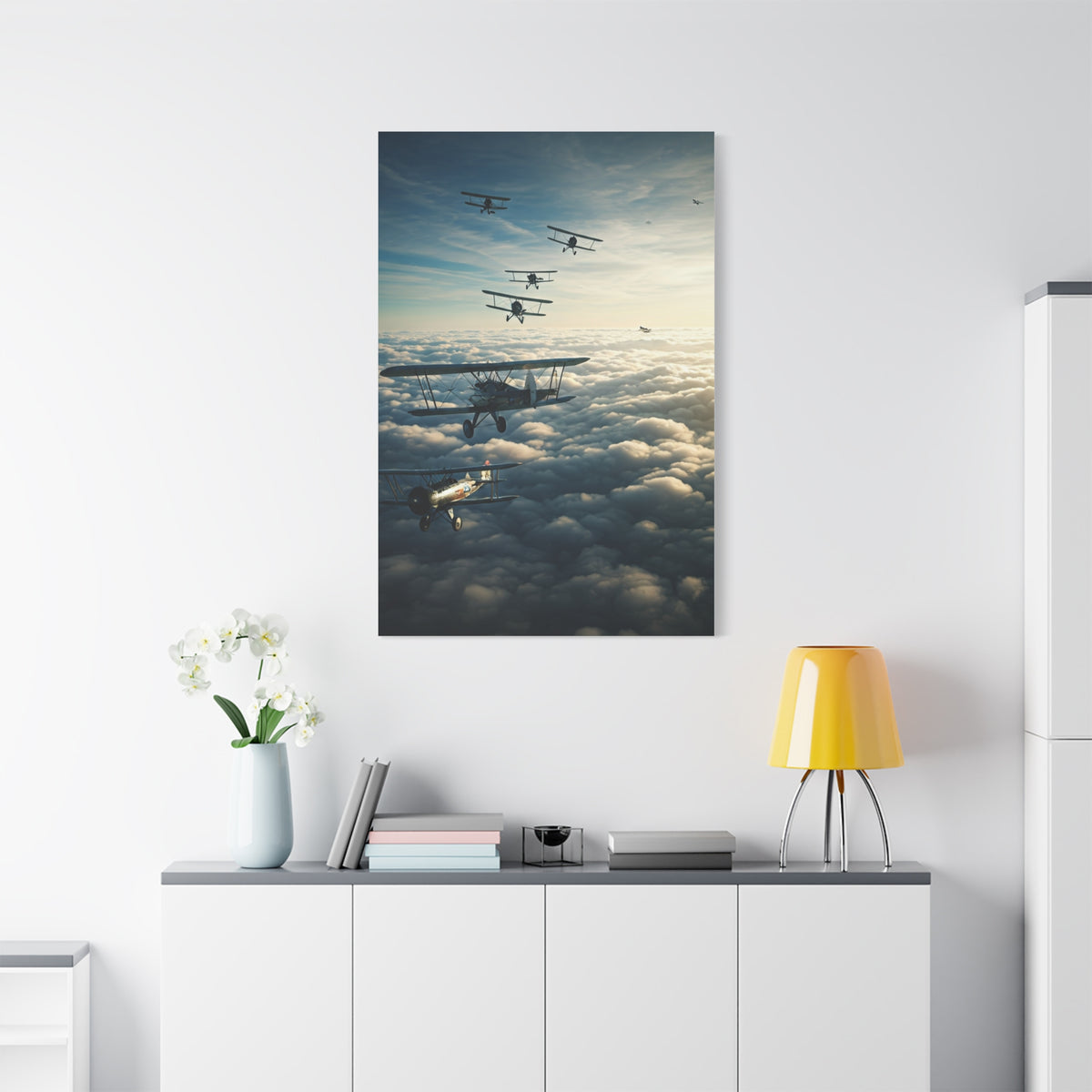 Vintage Biplane Squadron Flight Wall Art & Canvas Prints