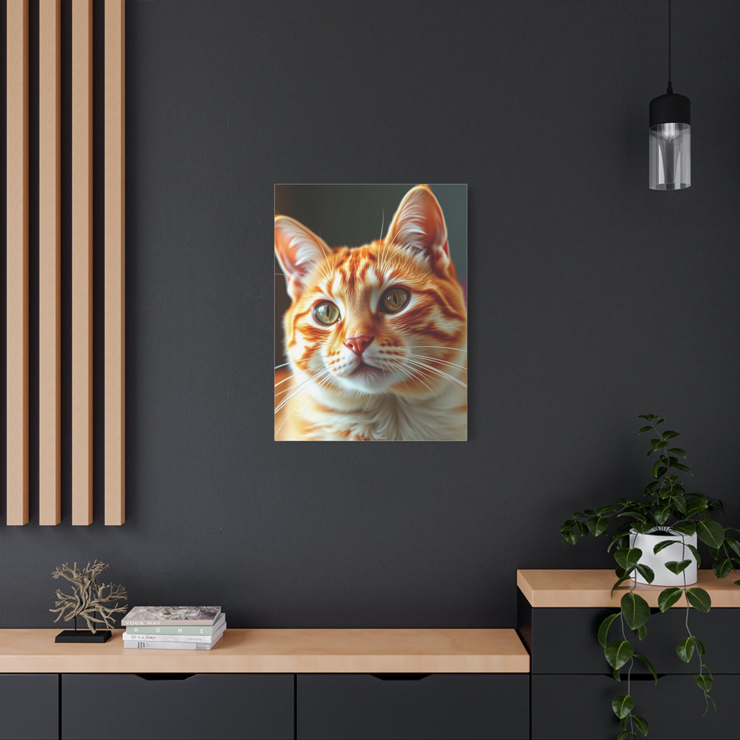Vision Orange Cat Art Art Wall Art & Canvas Print