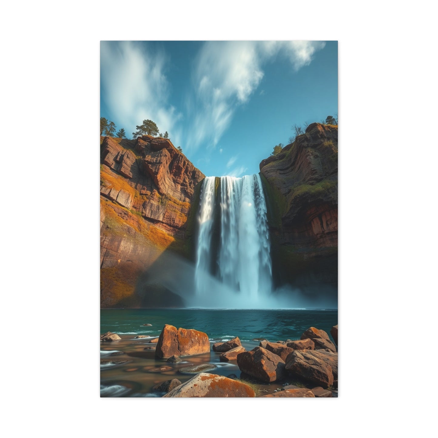 Opulent Waterfall Illusion Wall Art & Canvas Print