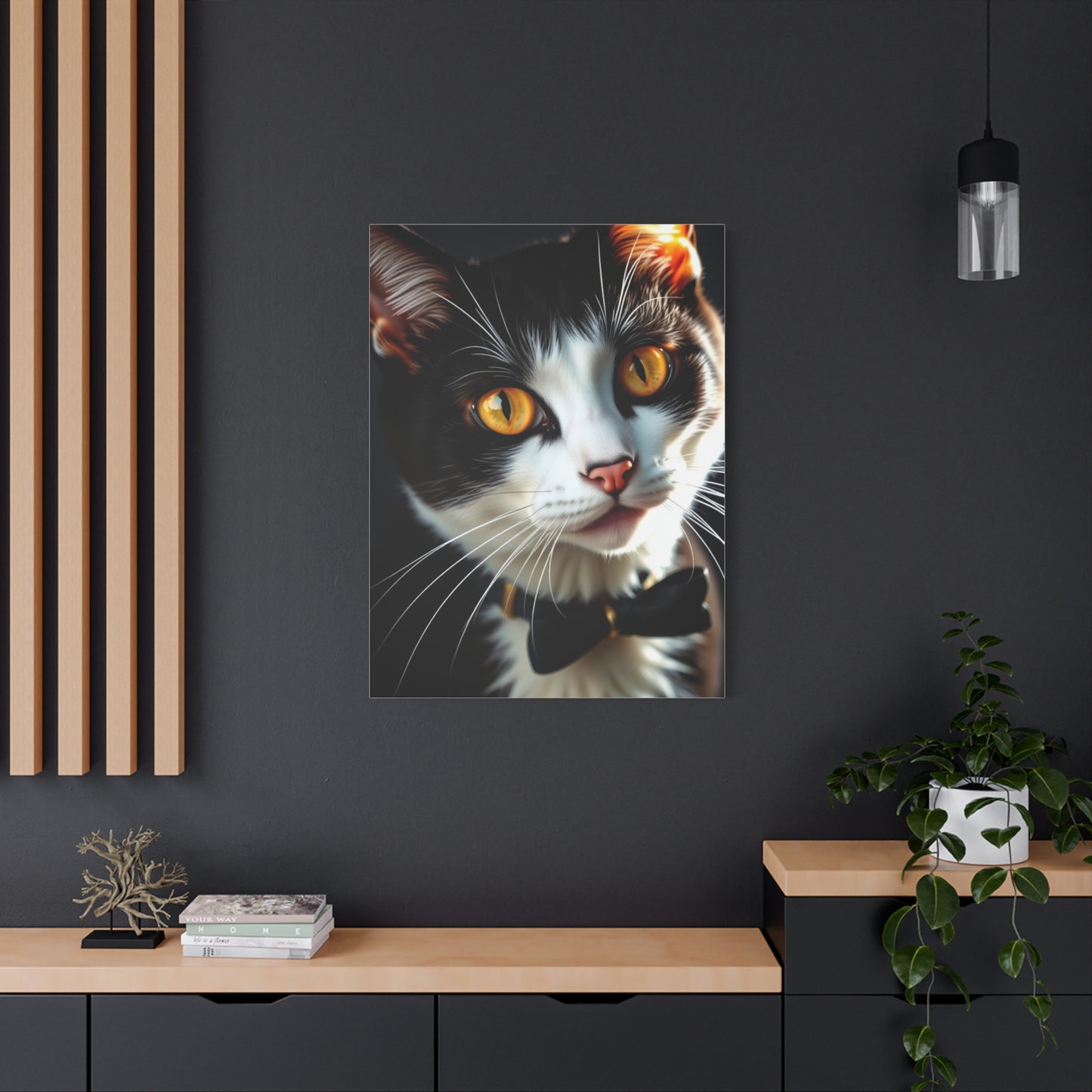 Tuxedo Cat Art Refined Canvas Wall Art & Canvas Print