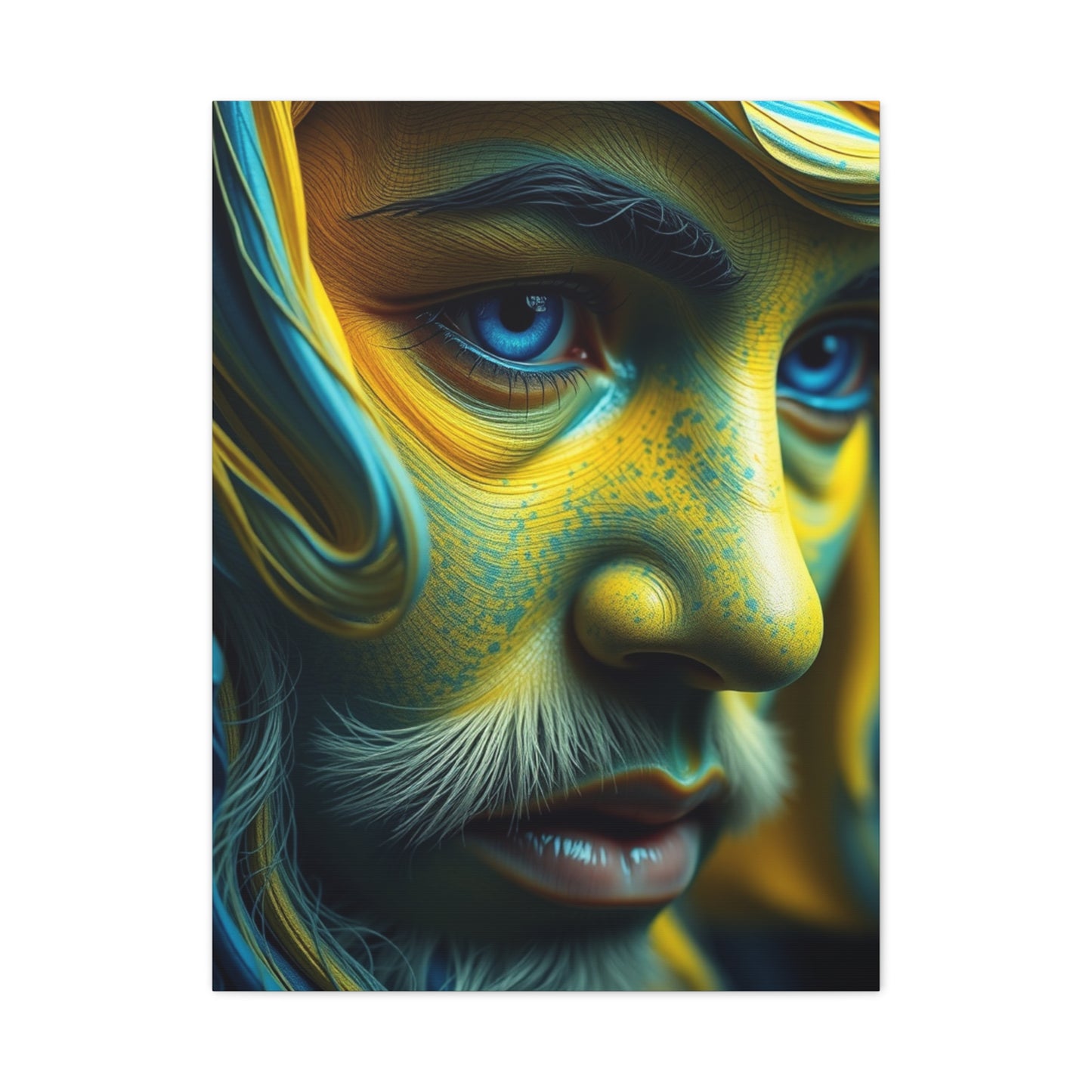 Vision Blue & Yellow Art Art Wall Art & Canvas Print