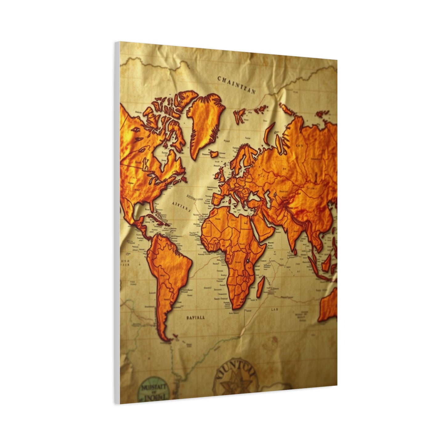 Vision Antique Maps Art Art Wall Art & Canvas Print