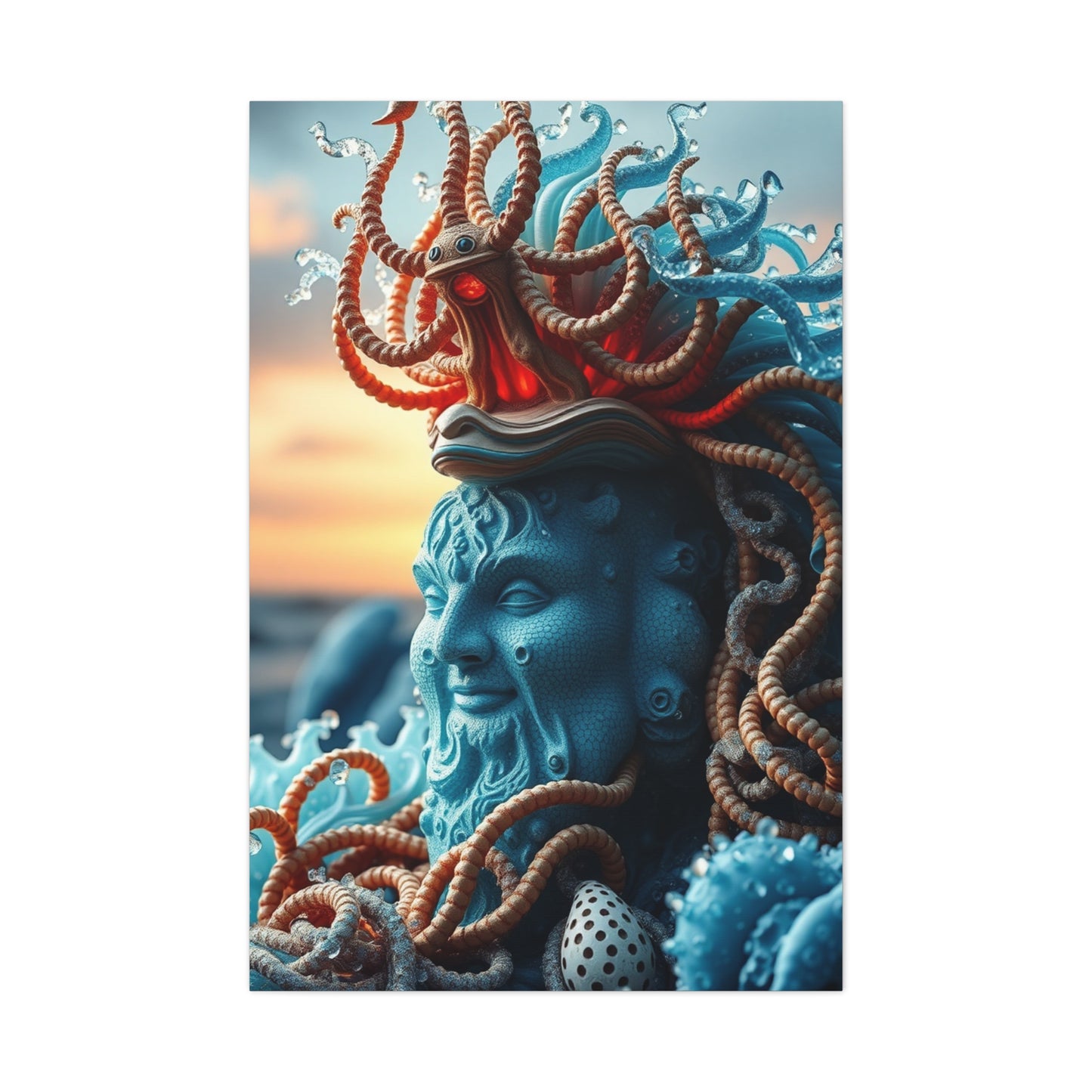 Aquatic Elegance Portrait Wall Art & Canvas Print