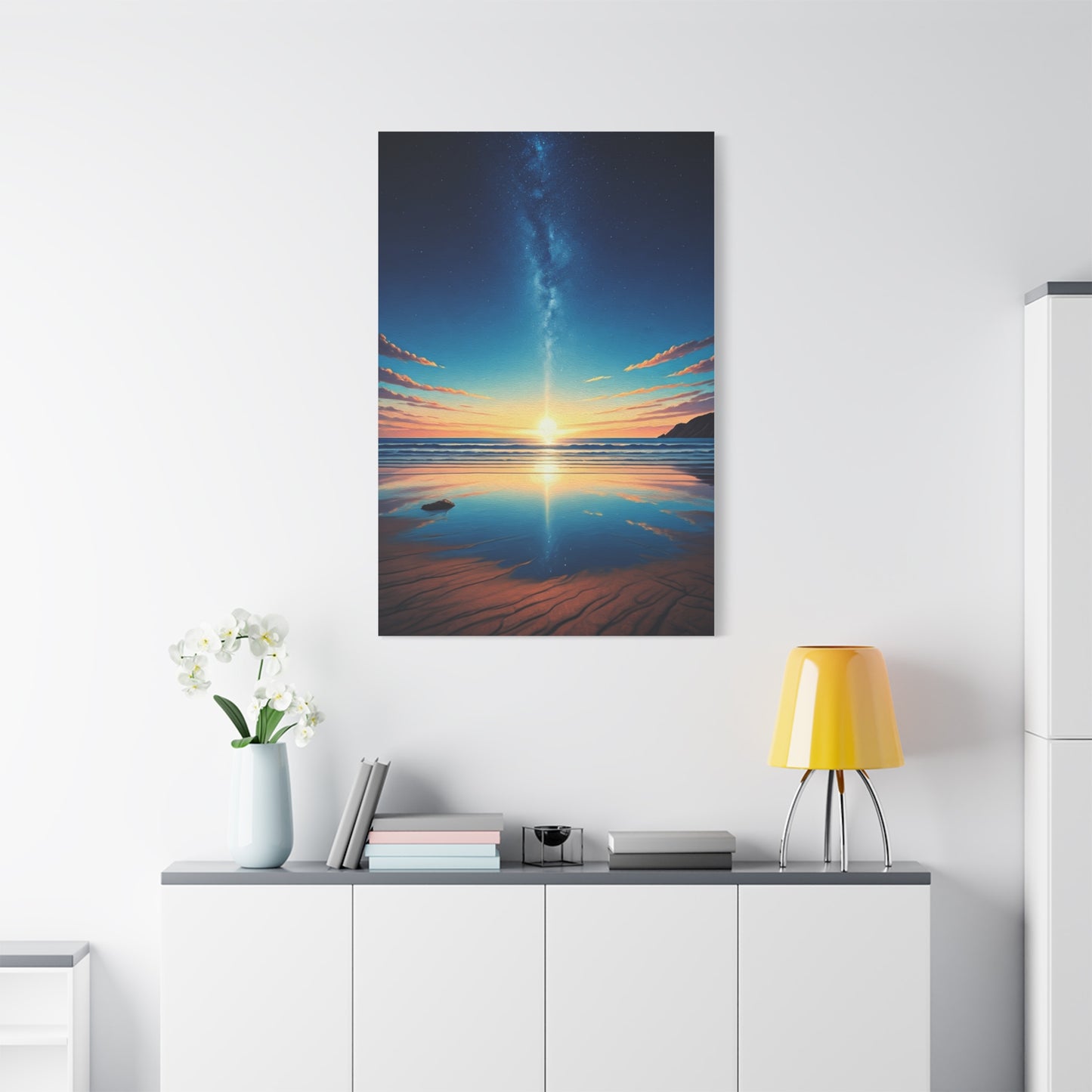 Starry Horizon Sunset Reflection Wall Art & Canvas Prints