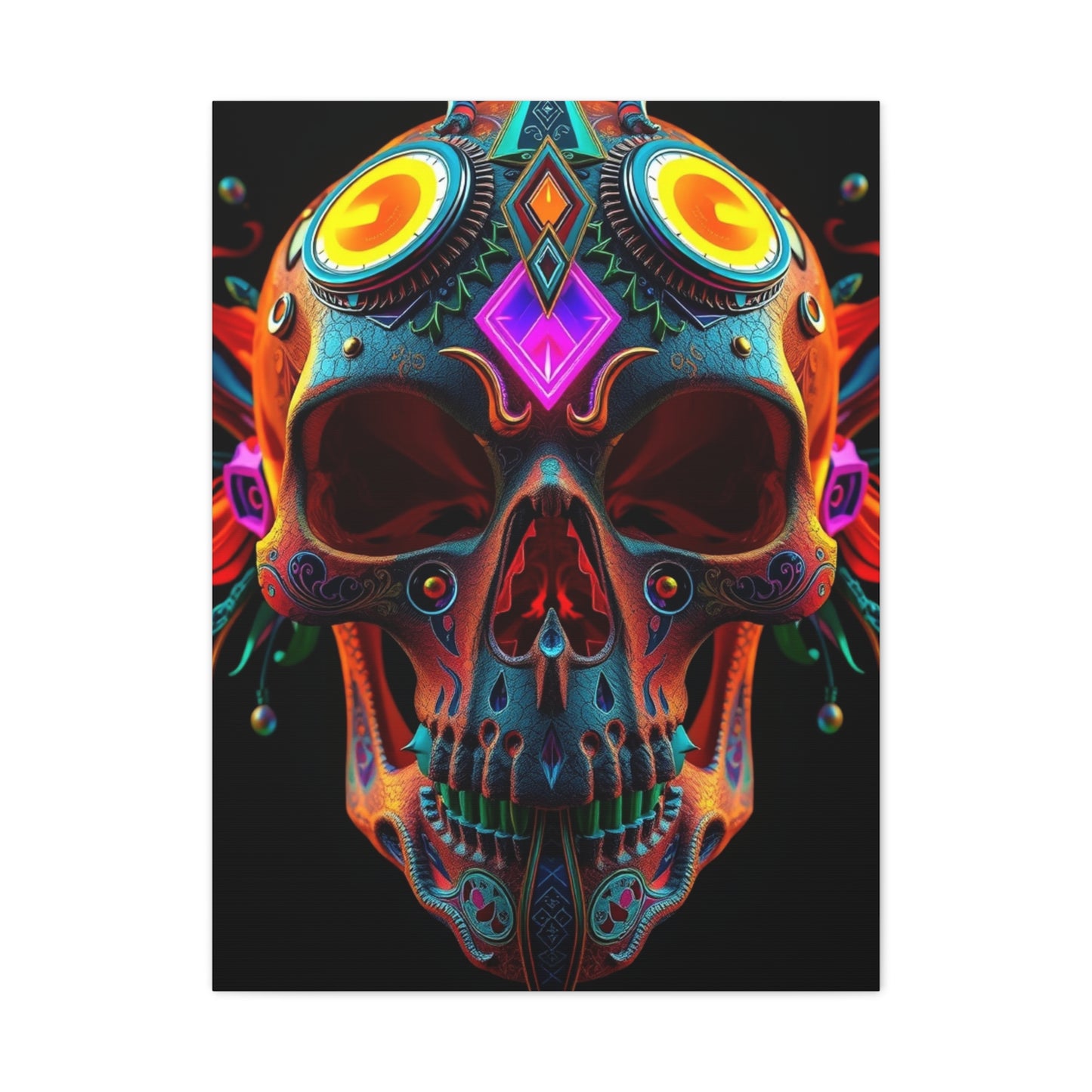 3D Trippy Skull Art By Ali Gulec Art Luxury Canvas Wall Art & Canvas Print