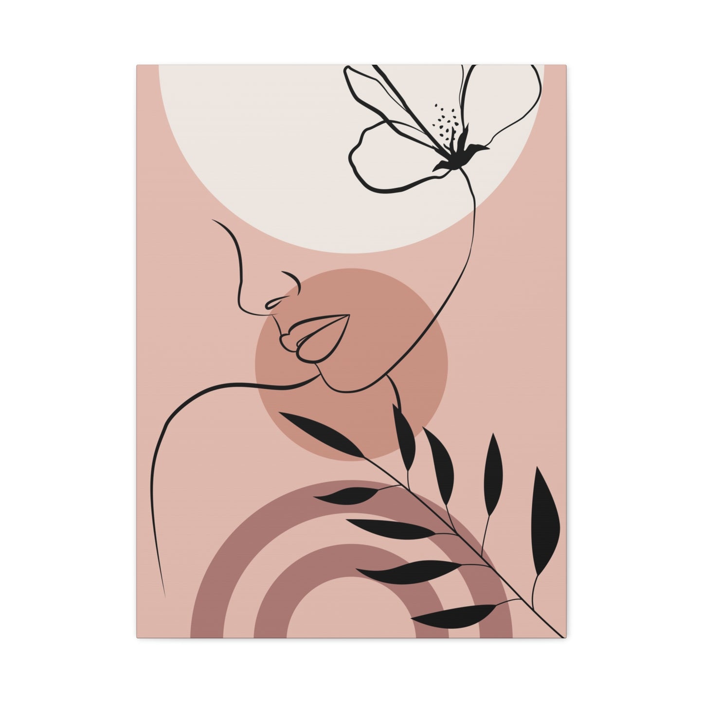 Lady Flower Leaves Deco Wall Art & Canvas Prints