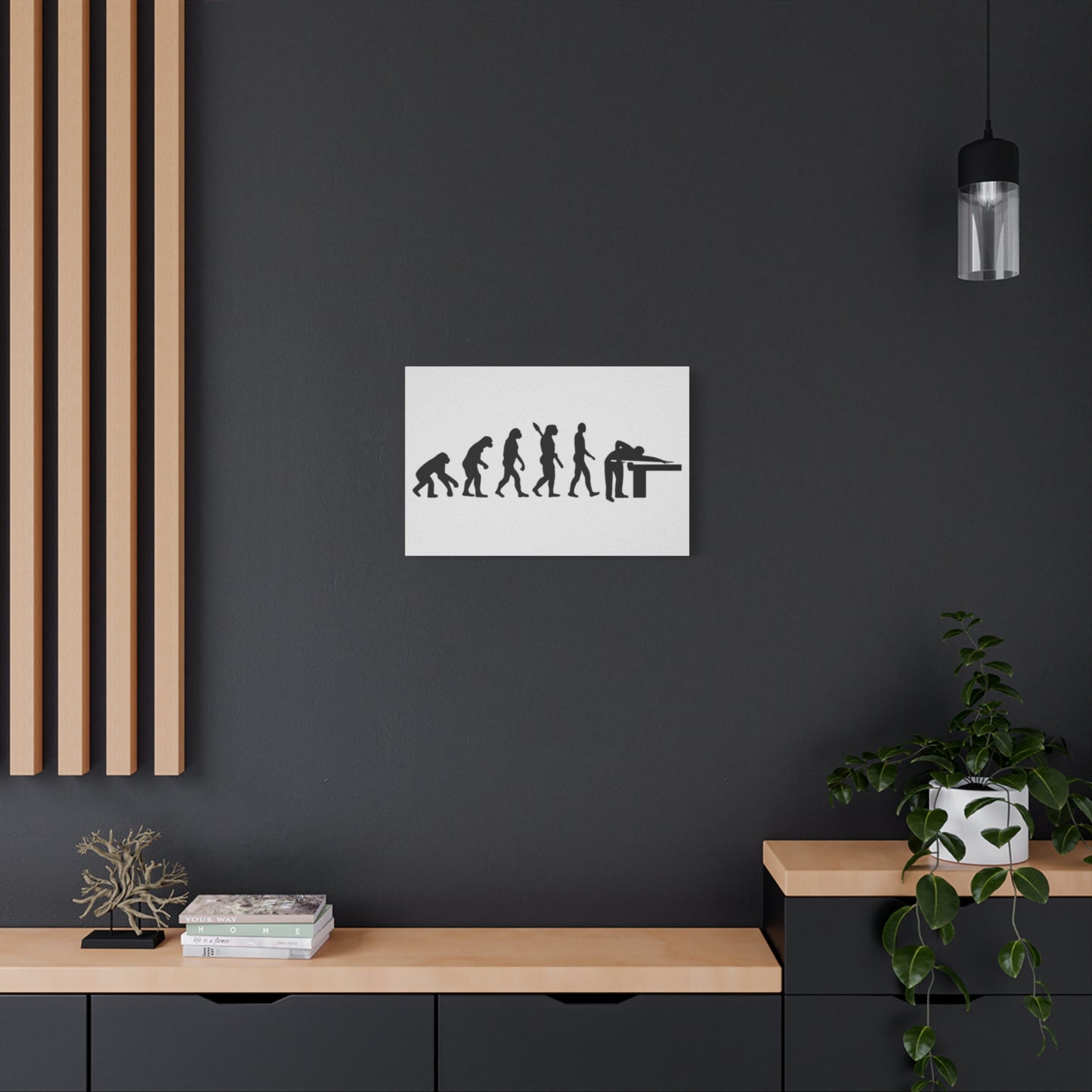 Evolution to Playing Pool Wall Art & Canvas Prints