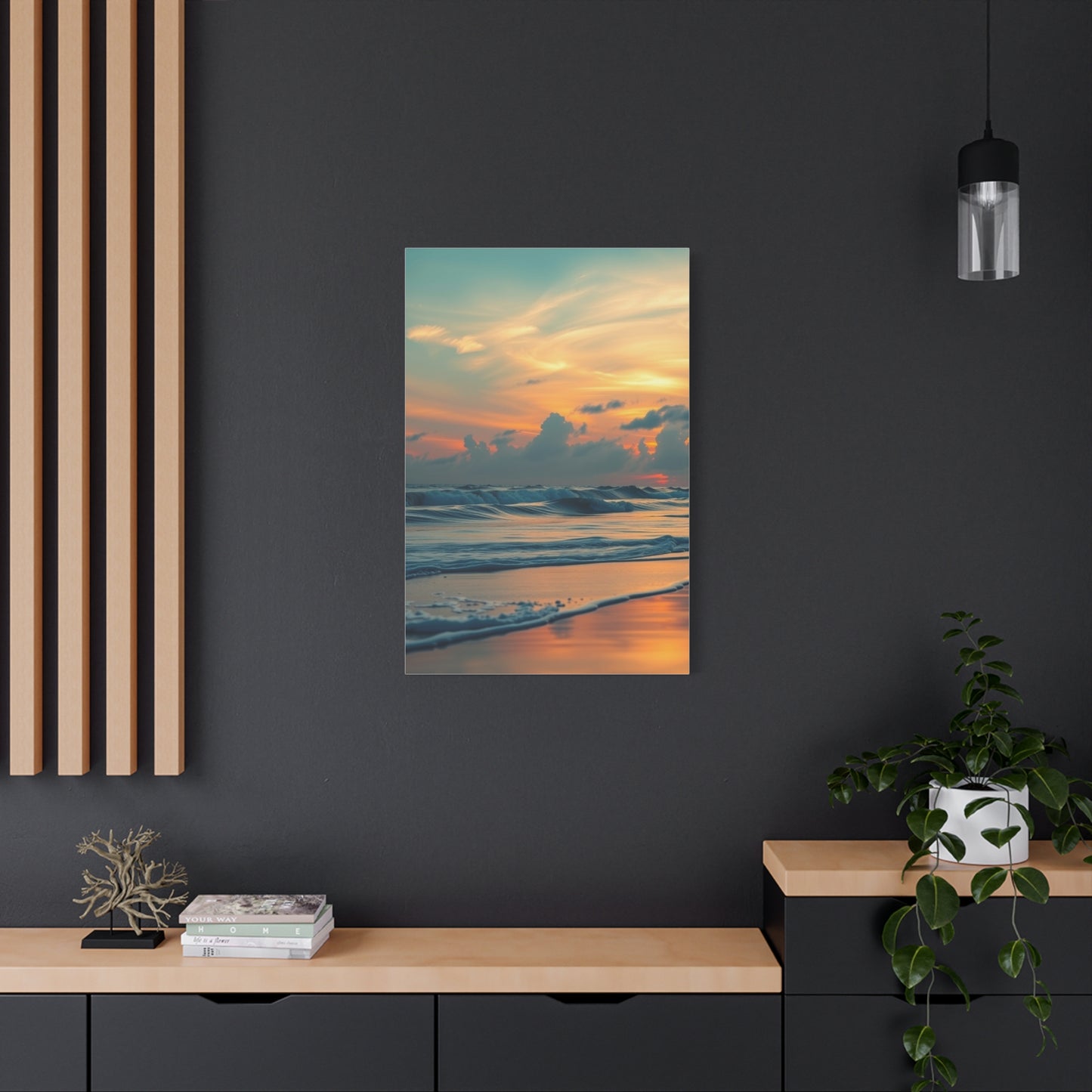 Elite Beach Sunrise and Sunset Art Vision Wall Art & Canvas Print
