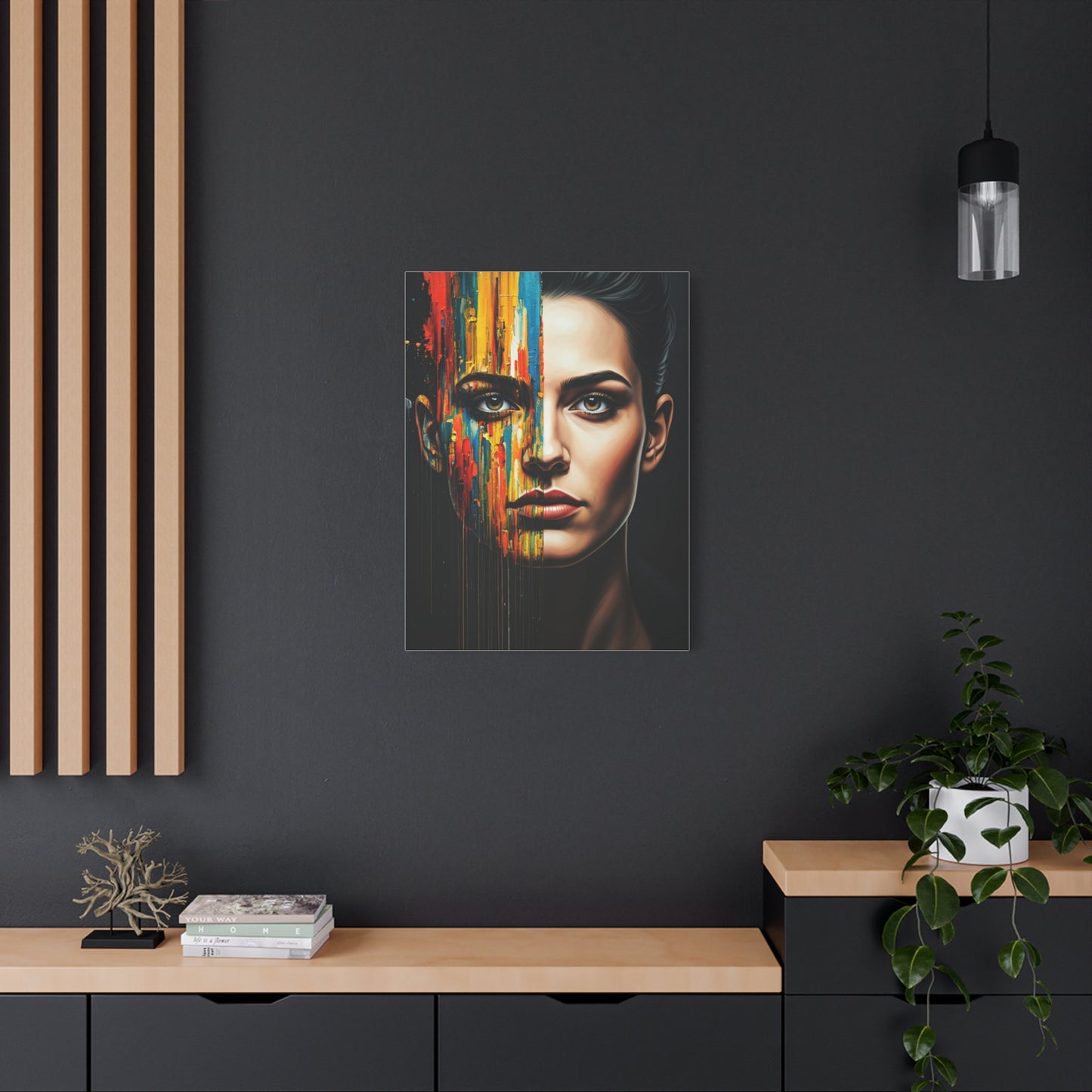 Split Spectrum Portrait Wall Art & Canvas Print