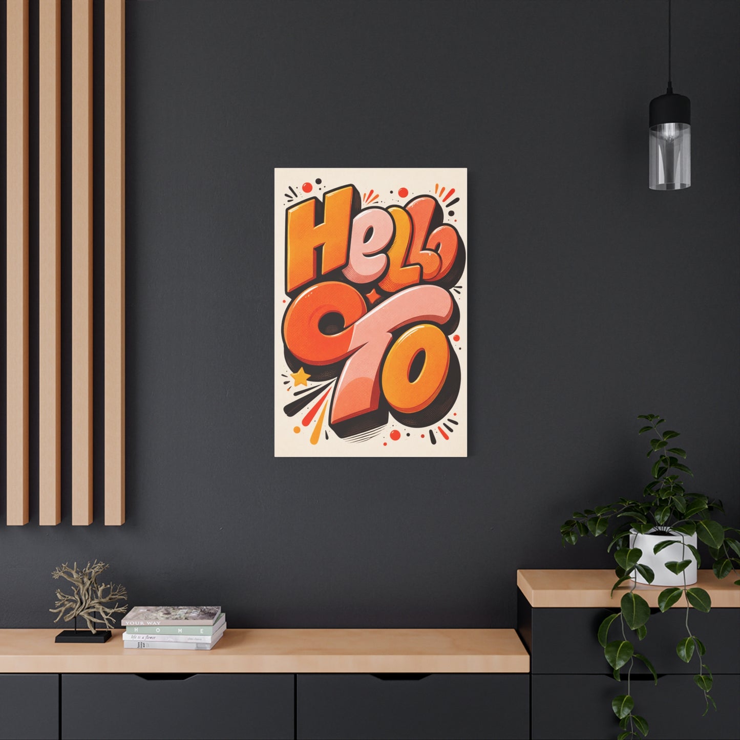 Retro Pop Typography Statement Wall Art & Canvas Print