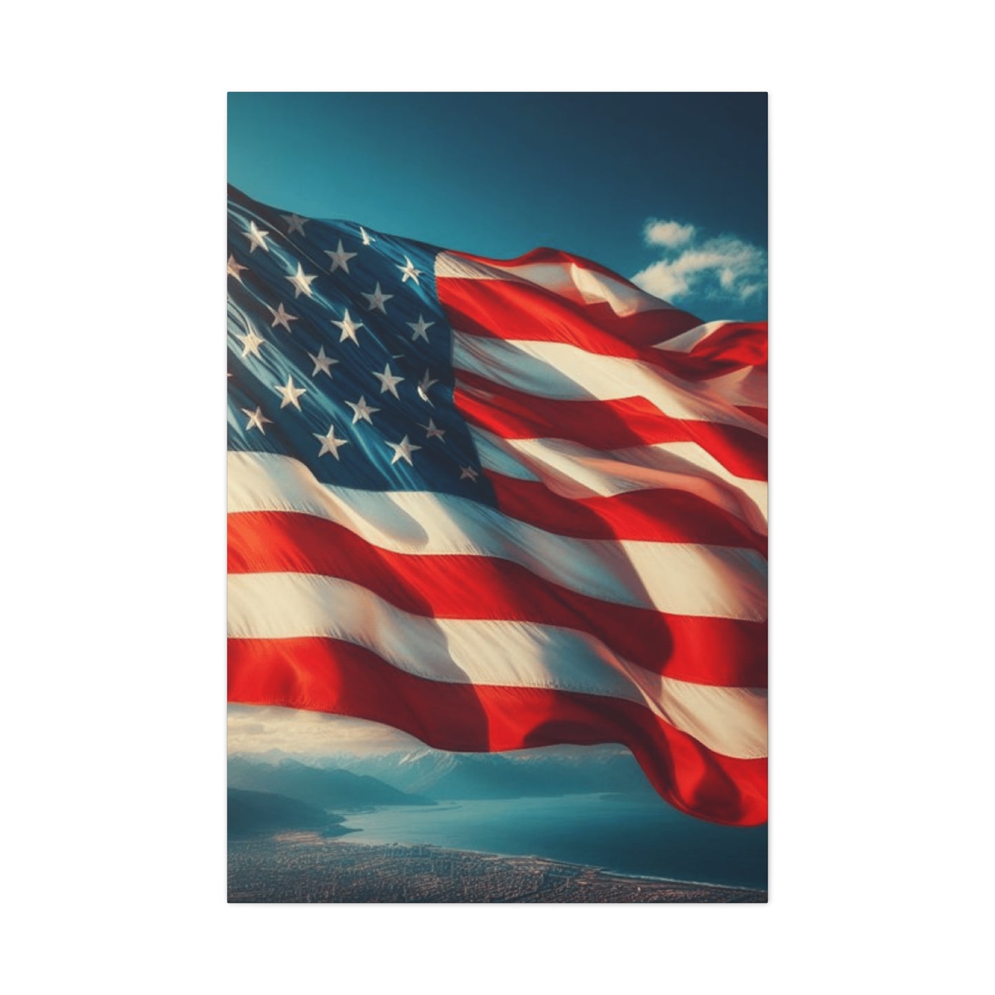 American Flag Waving Wall Art & Canvas Prints