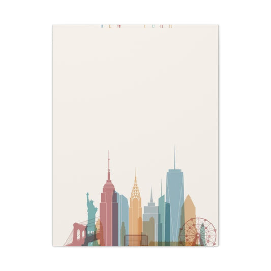 Minimalist City Skyline Poster NYC Skyline Wall Art & Canvas Prints