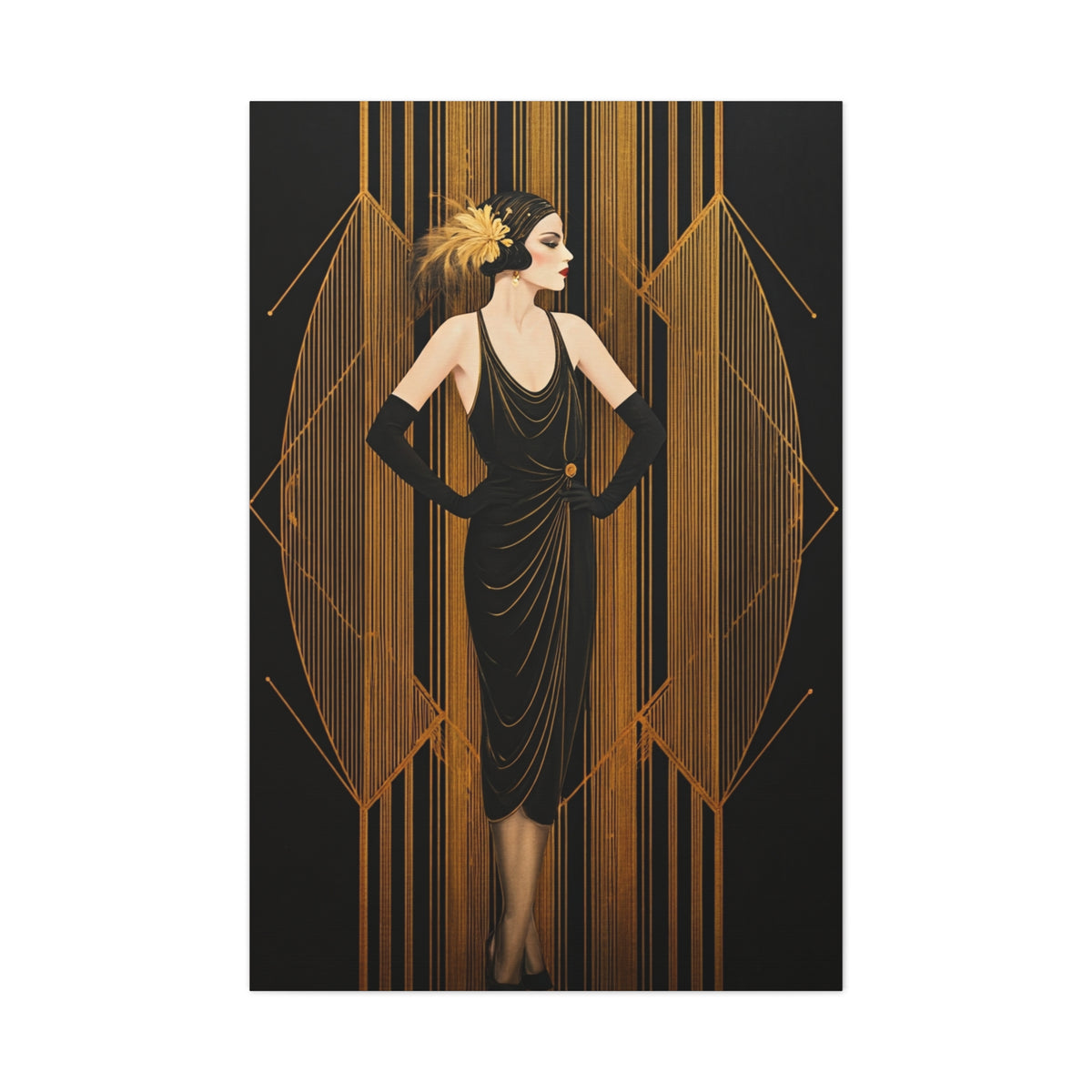 Roaring Twenties Glamour Lady Wall Art & Canvas Prints