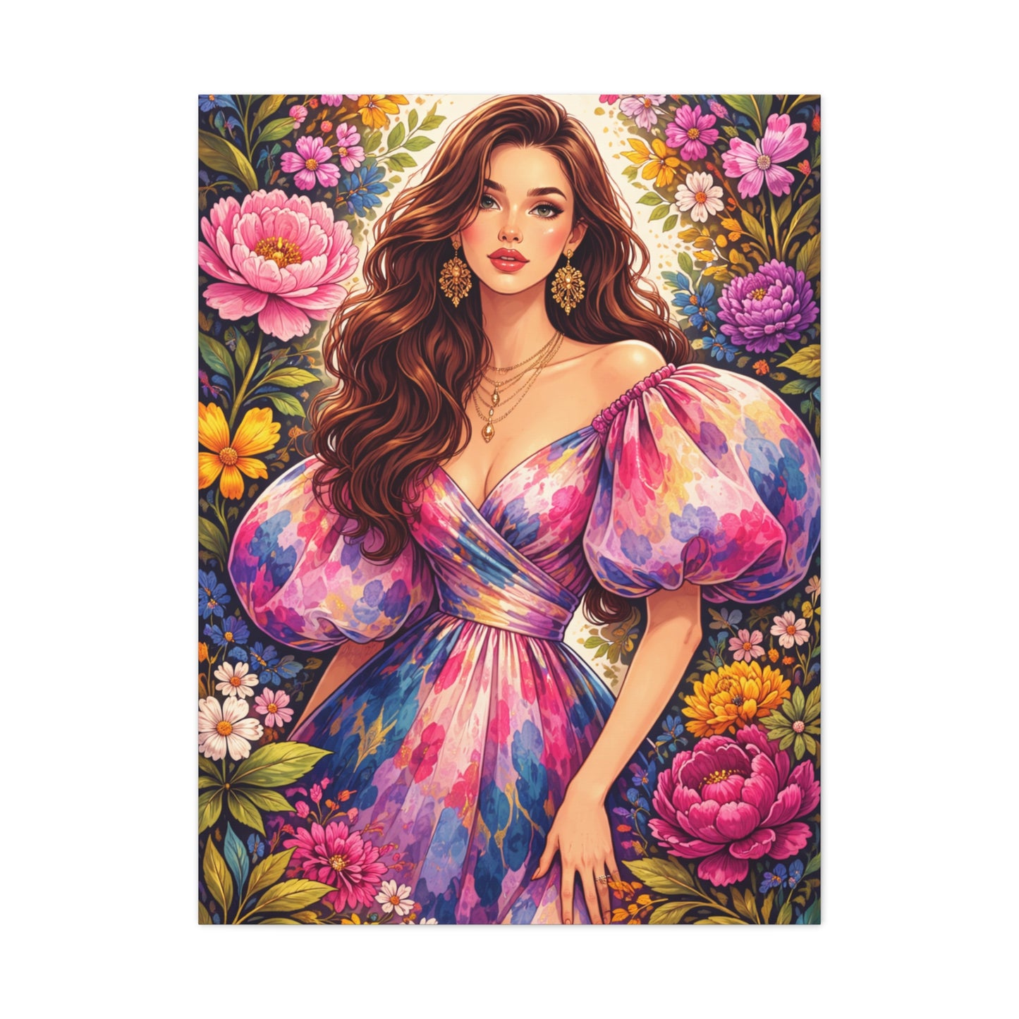 Fashion-Forward Feminine Floral Wall Art & Canvas Print