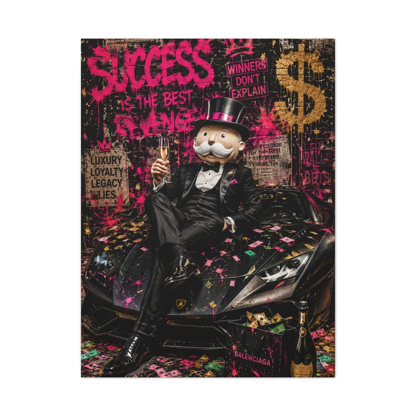 Luxury Street Pop Billionaire Rebel Street Wall Art & Canvas Print