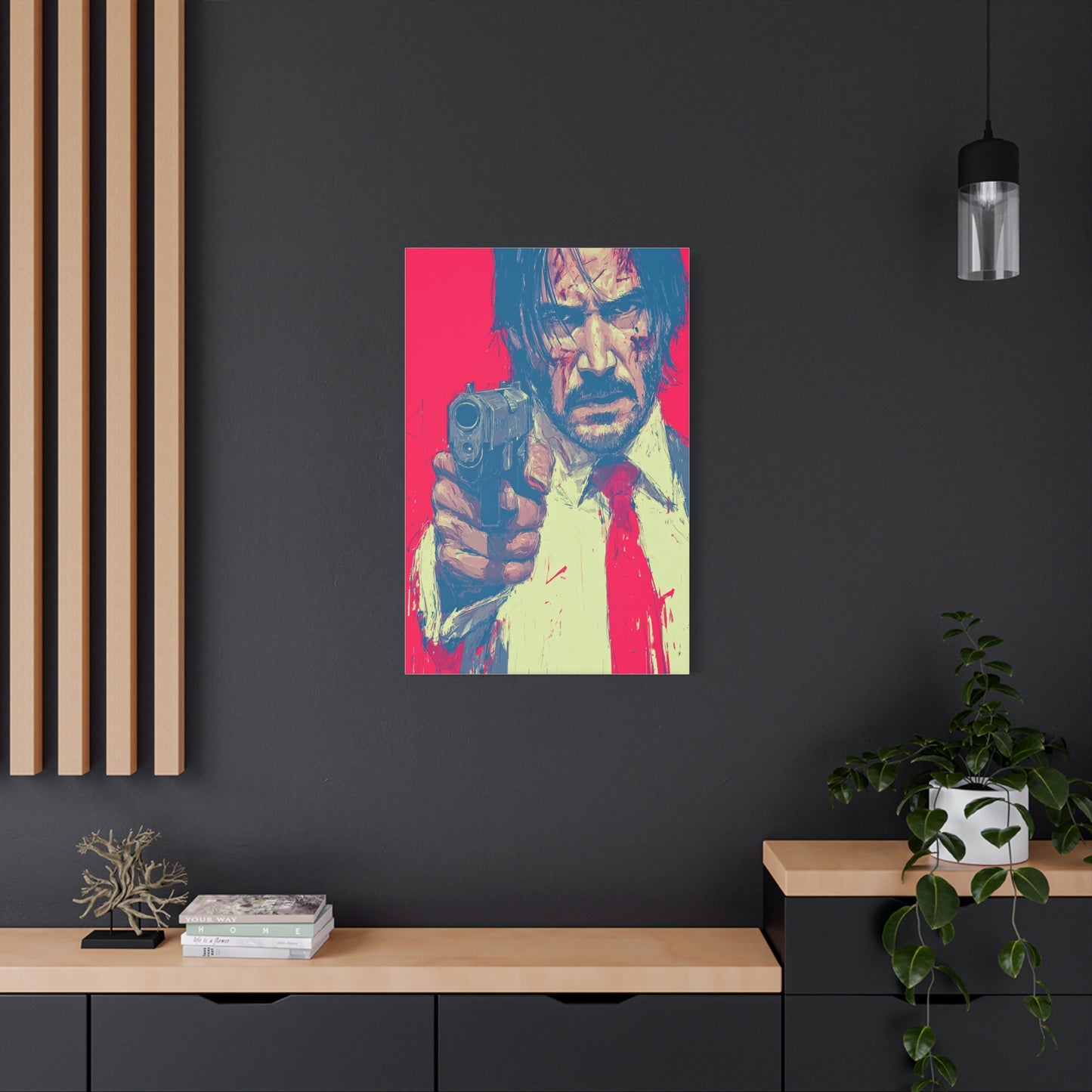 John Wick Graphic Illustration Movie Poster Wall Art & Canvas Print