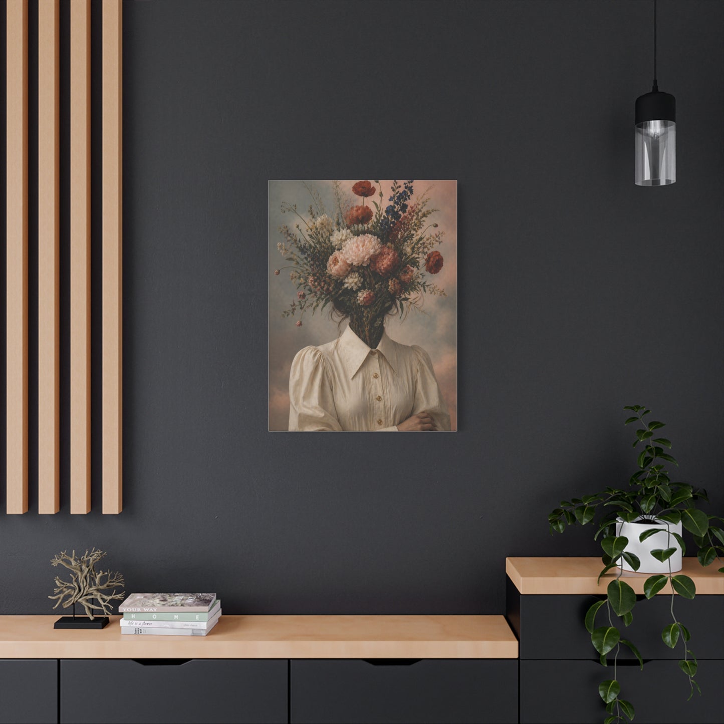 Surreal Floral Identity Portrait Wall Art & Canvas Print