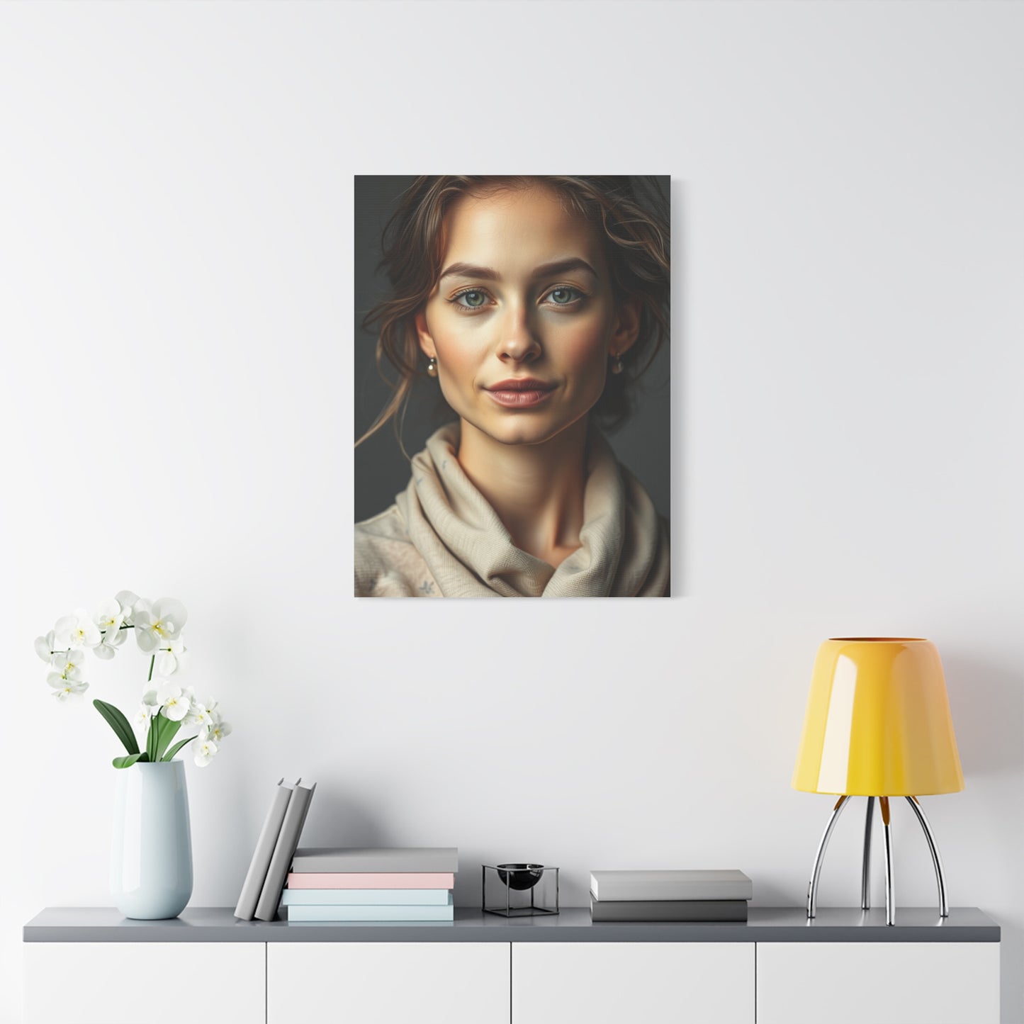 Vision Taupe, Linen, and Gray Art Art Wall Art & Canvas Print