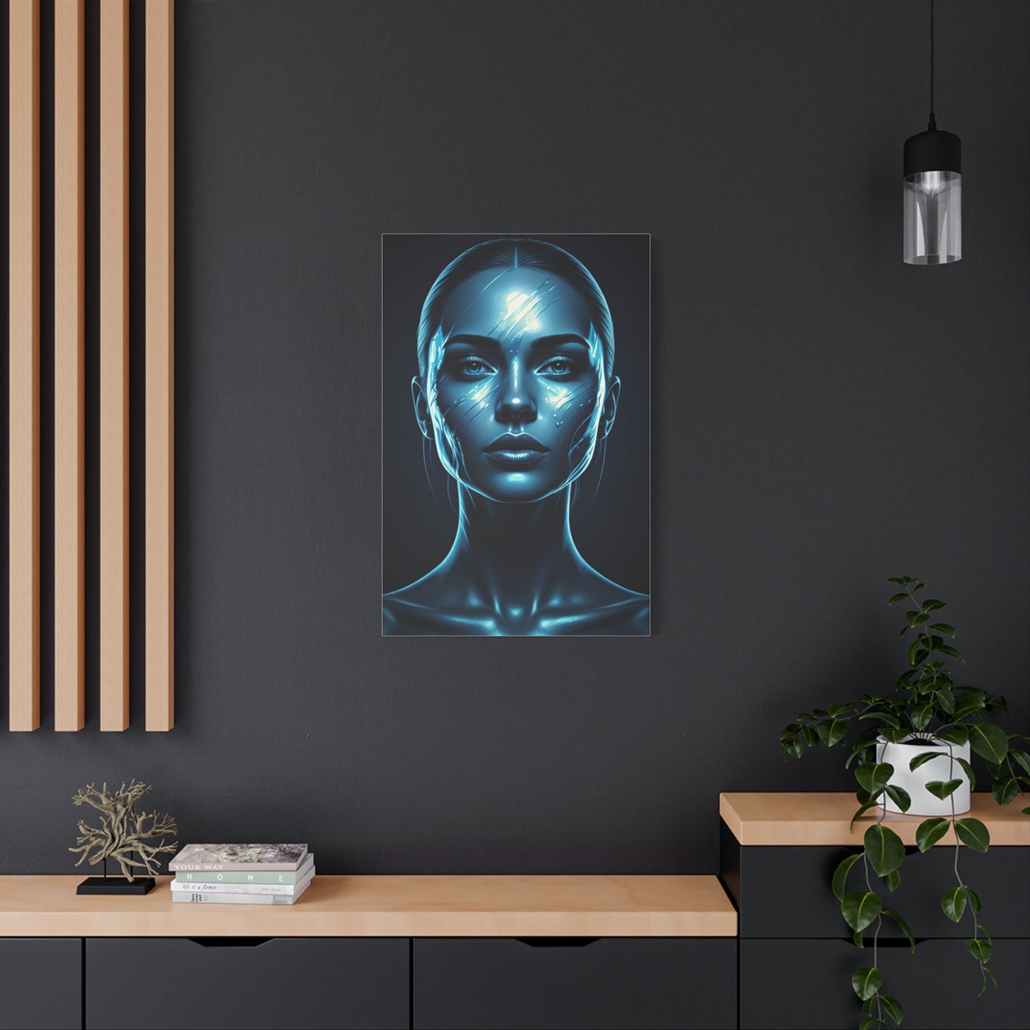 Luminous Blue Serenity Portrait Wall Art & Canvas Prints