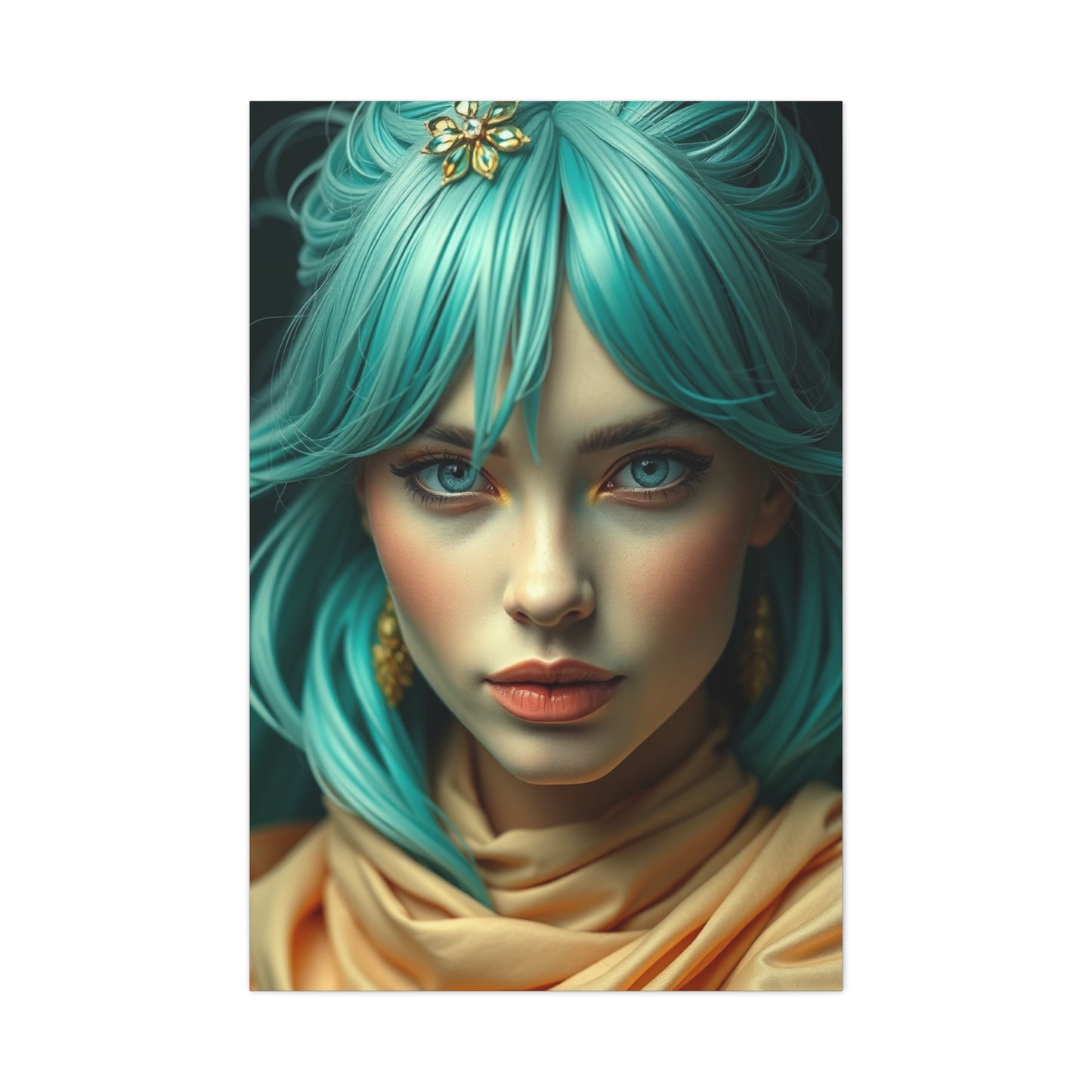 Opulent Teal Tableau wall art & canvas print