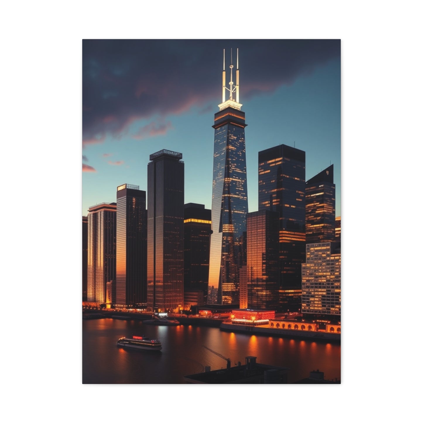 Chicago Skylines Art Supreme Gallery Wall Art & Canvas Print
