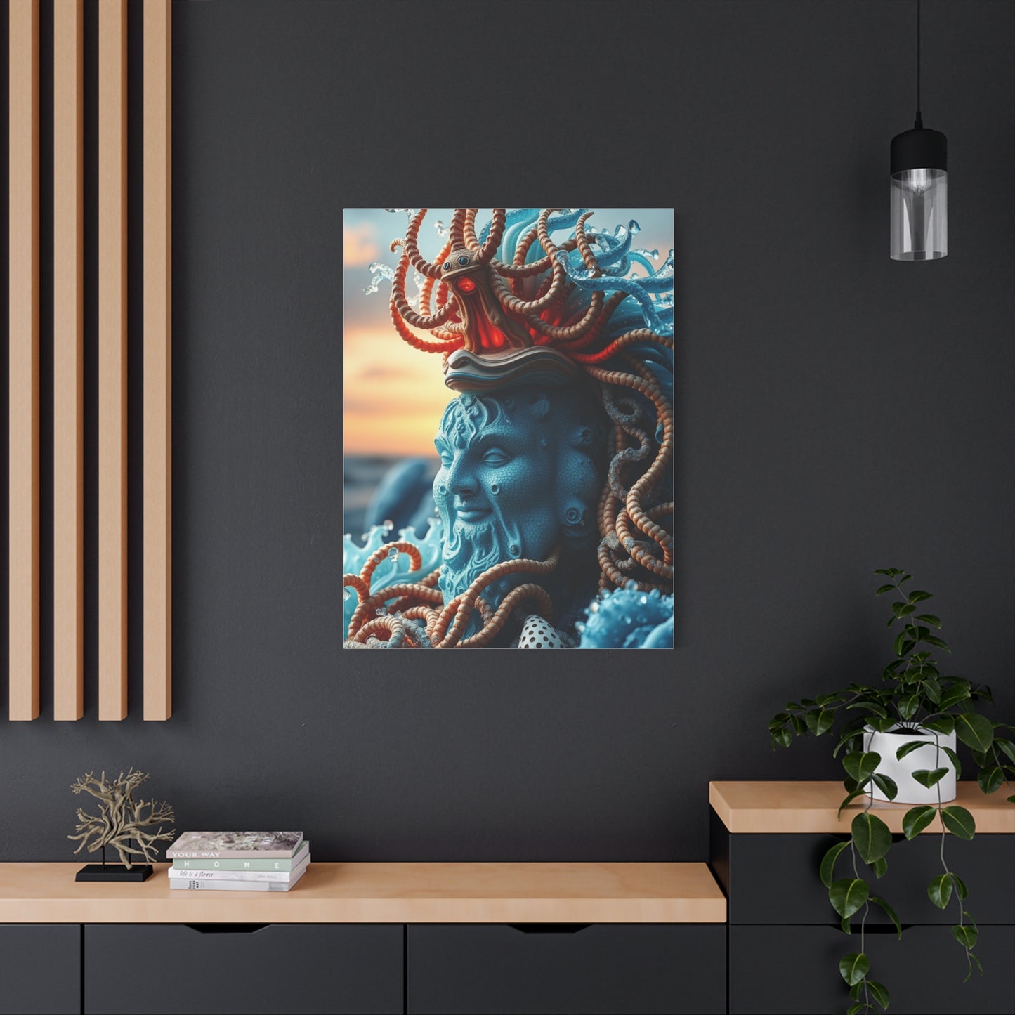 Aquatic Elegance Portrait Wall Art & Canvas Print