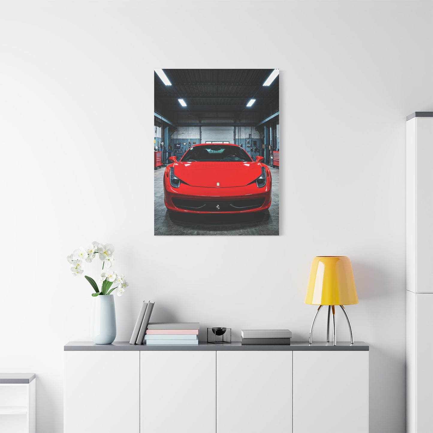 Ferrari 458 Italia Service Bay Craftsmanship Wall Art & Canvas Prints
