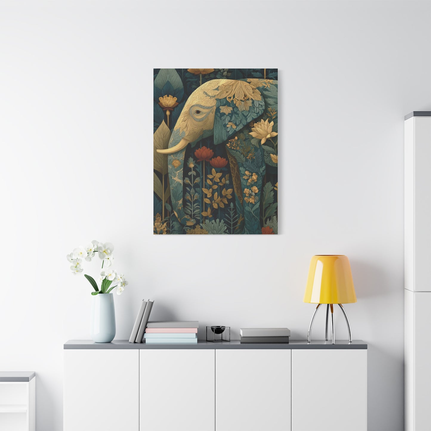 Botanical Heritage Elephant Wall Art & Canvas Print
