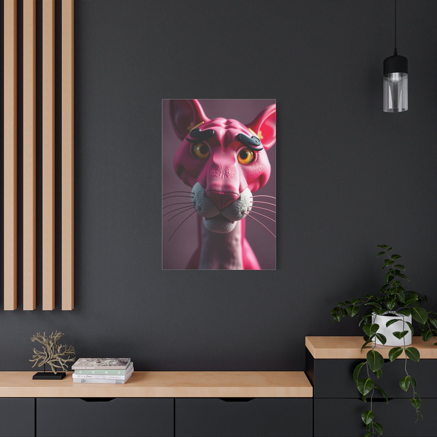 Rosé Panther Elegance Canvas Wall Art & Canvas Print