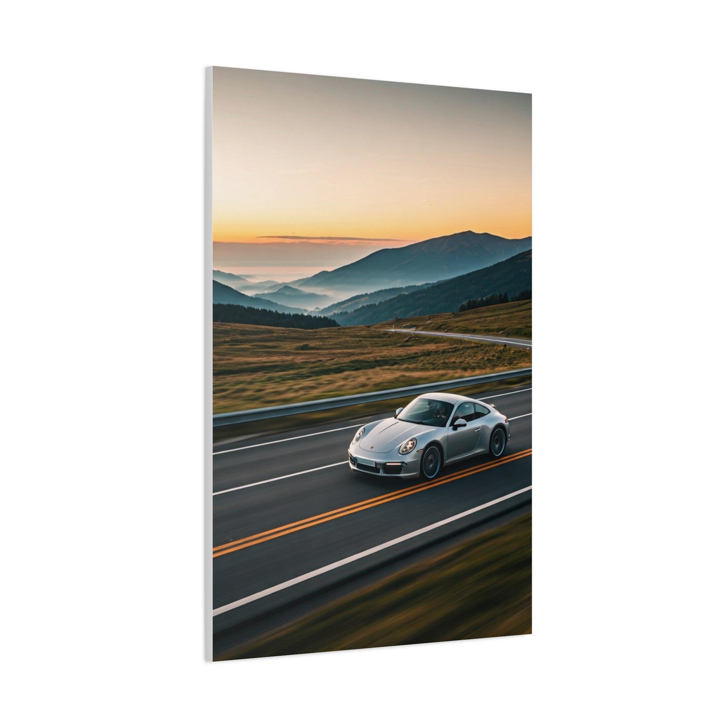 Porsche 911 Alpine Sunrise Cruise Wall Art & Canvas Prints