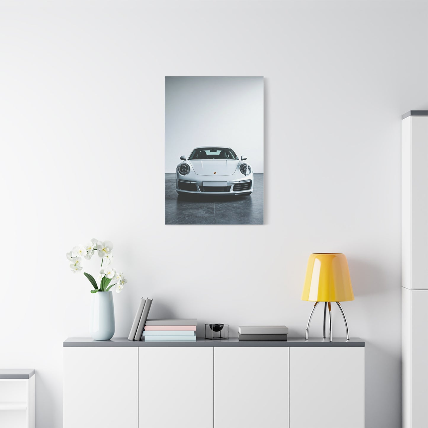 Porsche 911 Minimalist Showroom Wall Art & Canvas Prints
