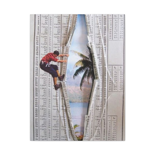 Man Tearing Paper Abstract Mixed Media Wall Art & Canvas Prints