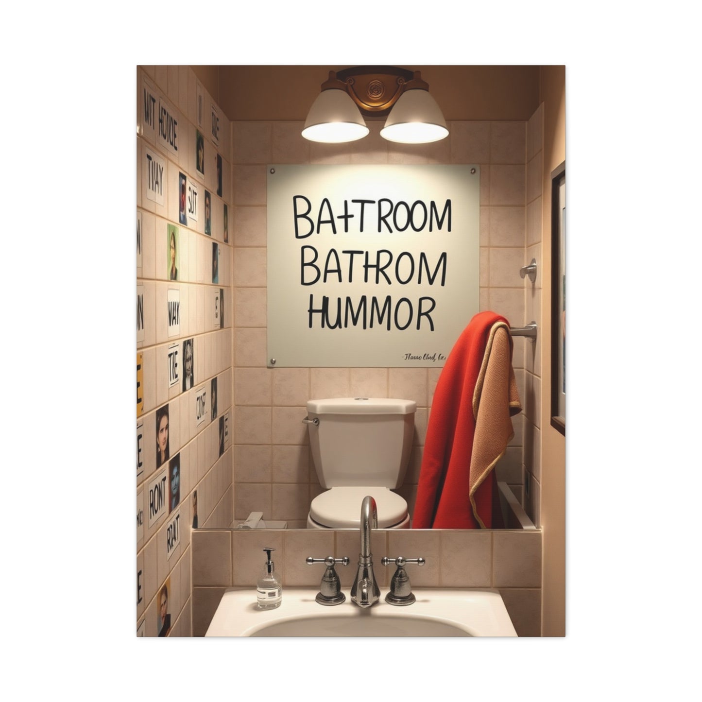 Supreme Bathroom Humor Art Collection Wall Art & Canvas Print
