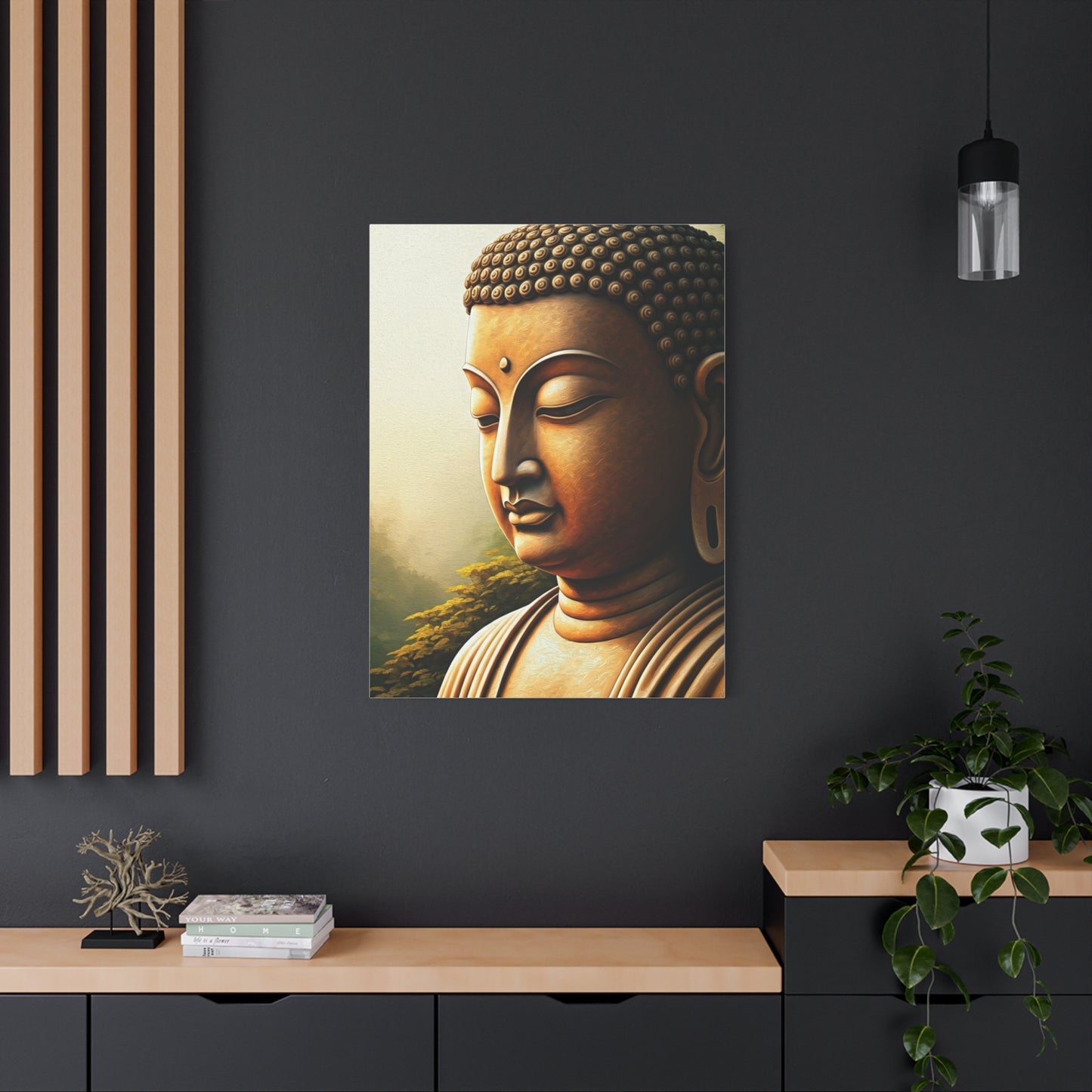 Golden Contemplation Buddha Close-Up Wall Art & Canvas Prints