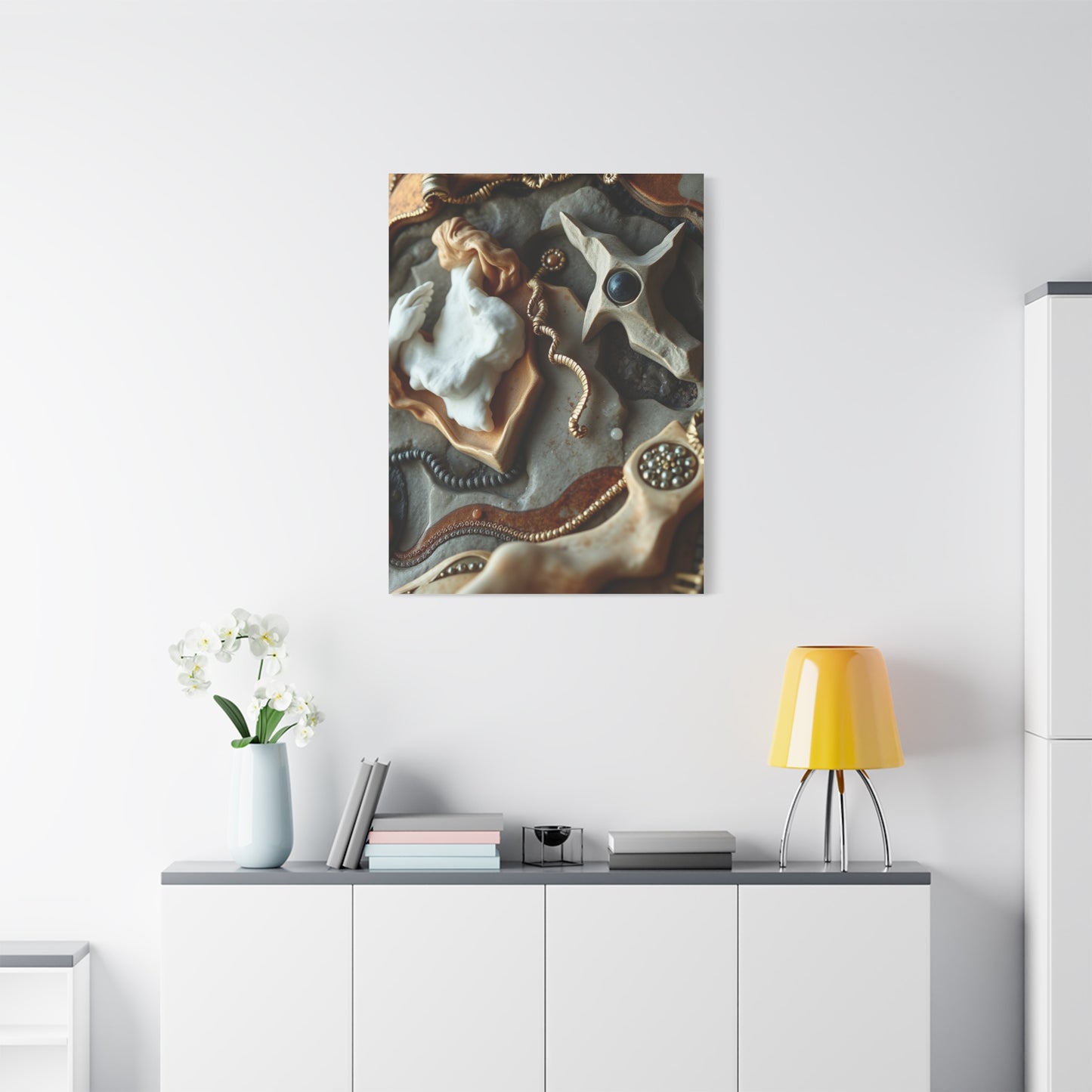 Collection Charcoal, Onyx, and Ivory Art Art Wall Art & Canvas Print