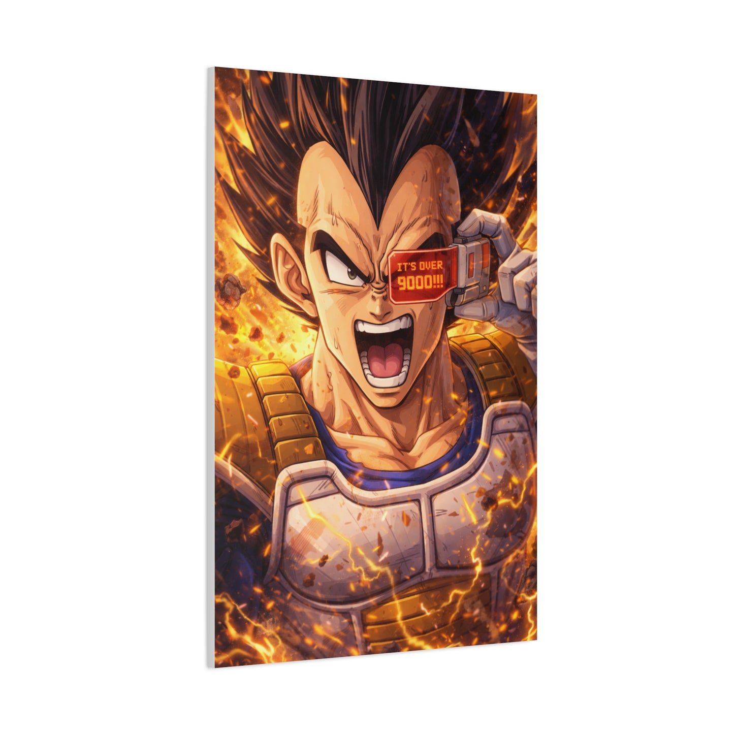 Vegeta Super Saiyan It's Over 9000 Wall Art & Canvas Print