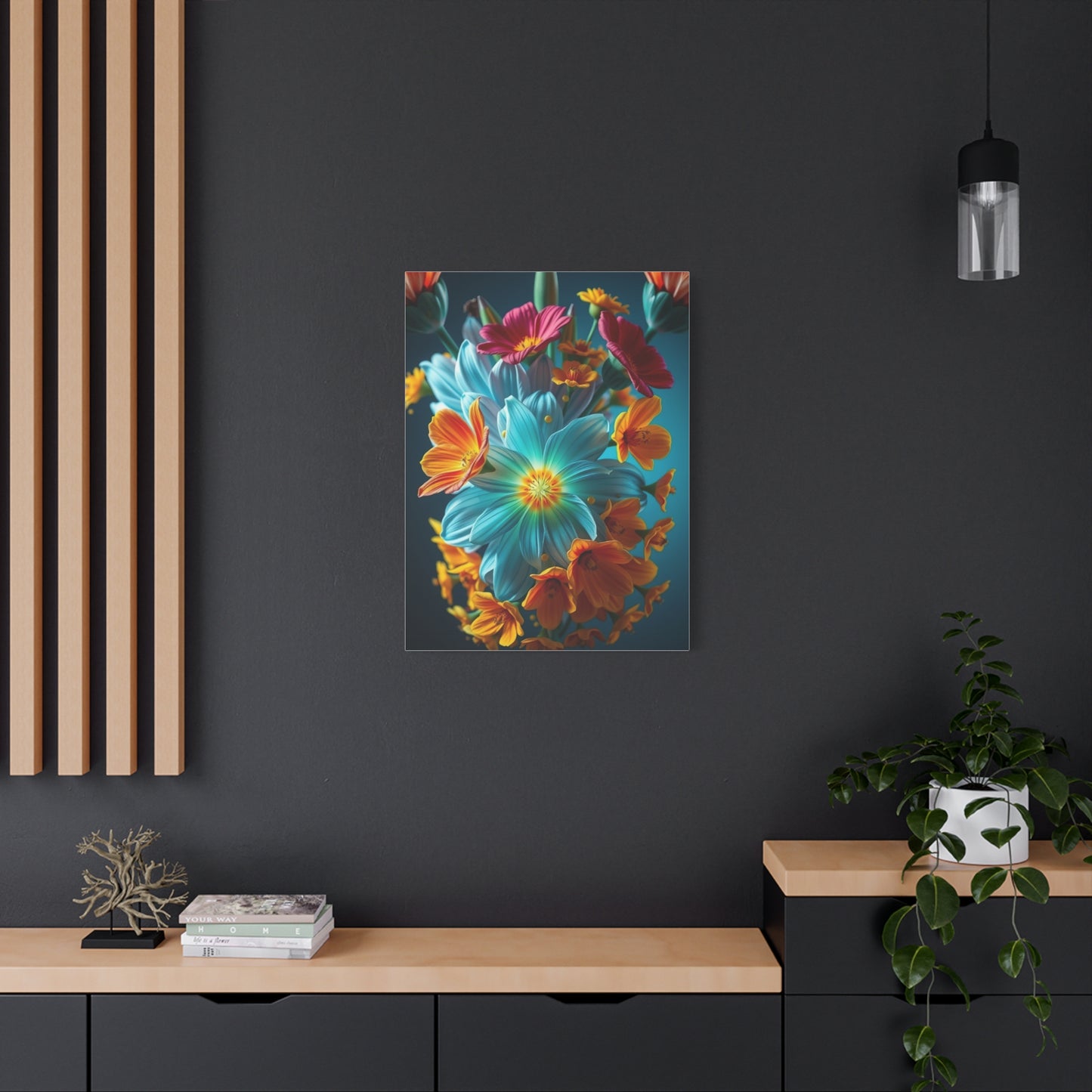 Ornate Flora Profile Wall Art & Canvas Print