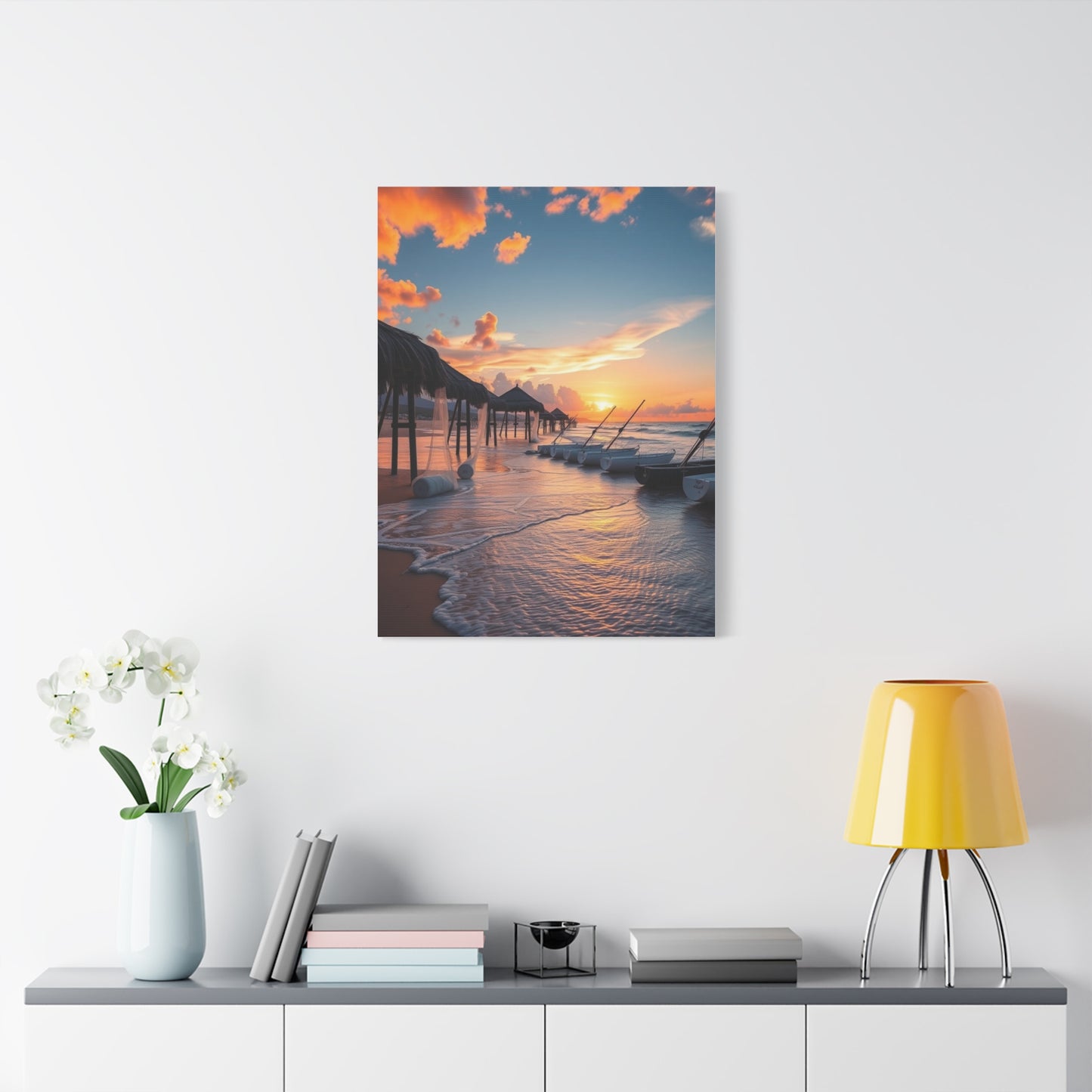 Beach Sunrise and Sunset Art Refined Canvas Wall Art & Canvas Print