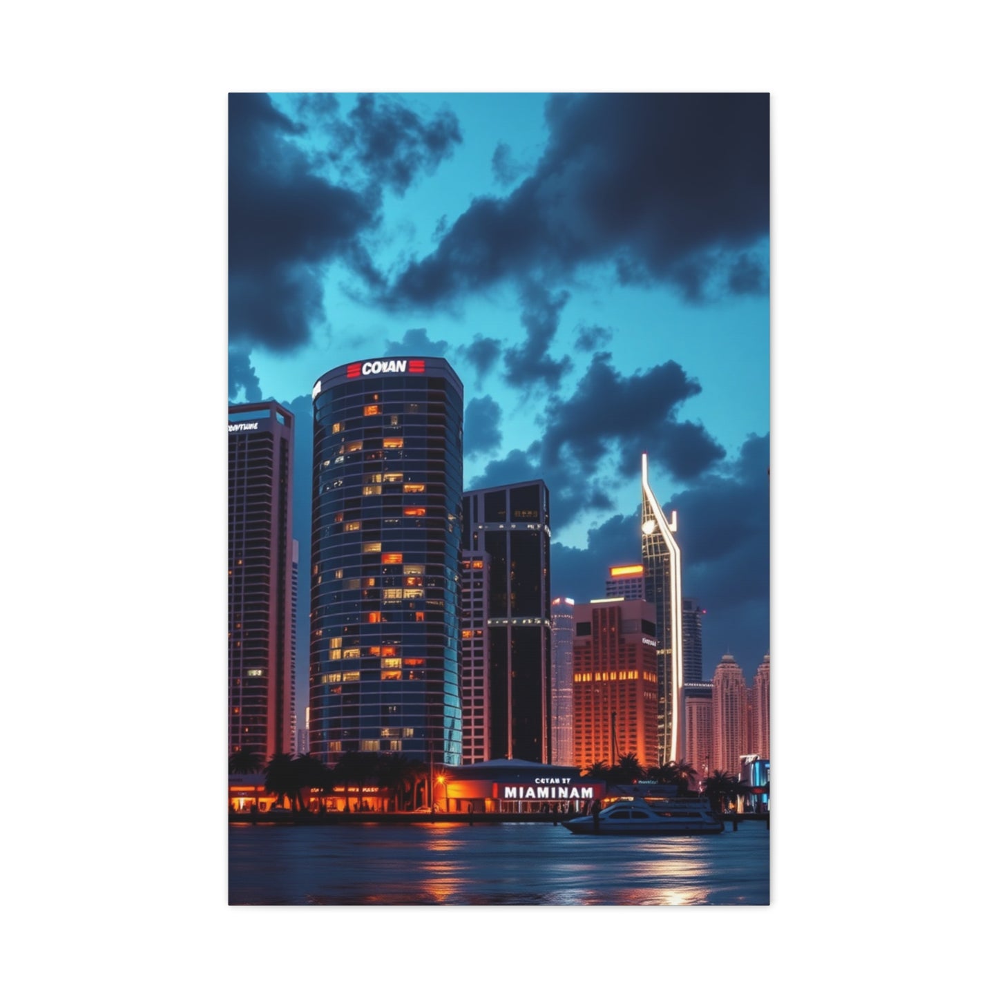 Sophisticated Coastal Skyline Decor Wall Art & Canvas Print