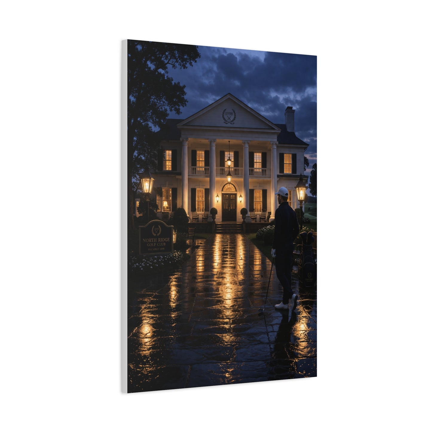 Grand Clubhouse Blue Hour Golf Wall Art & Canvas Print