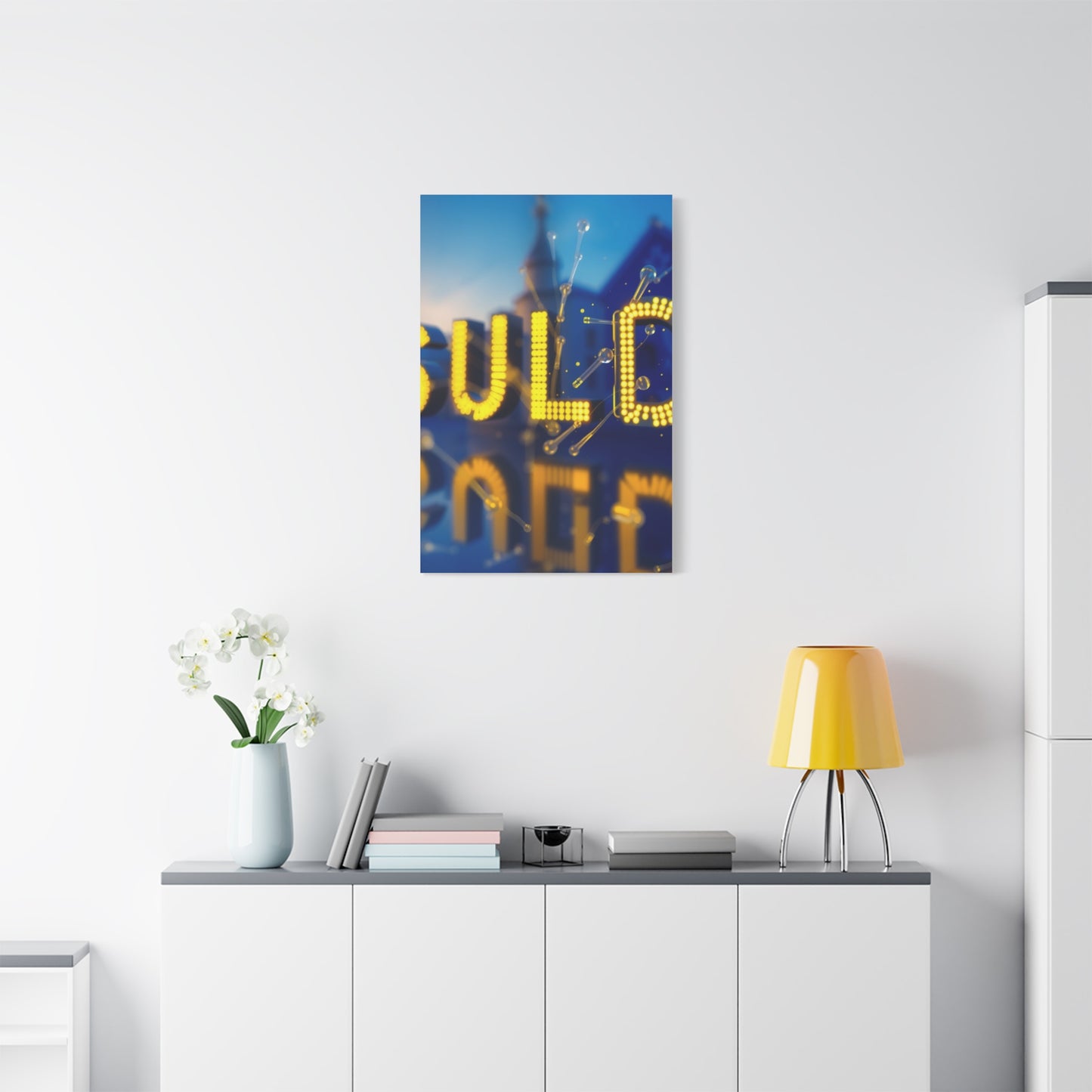 Blue & Yellow Art Luxury Canvas Wall Art & Canvas Print